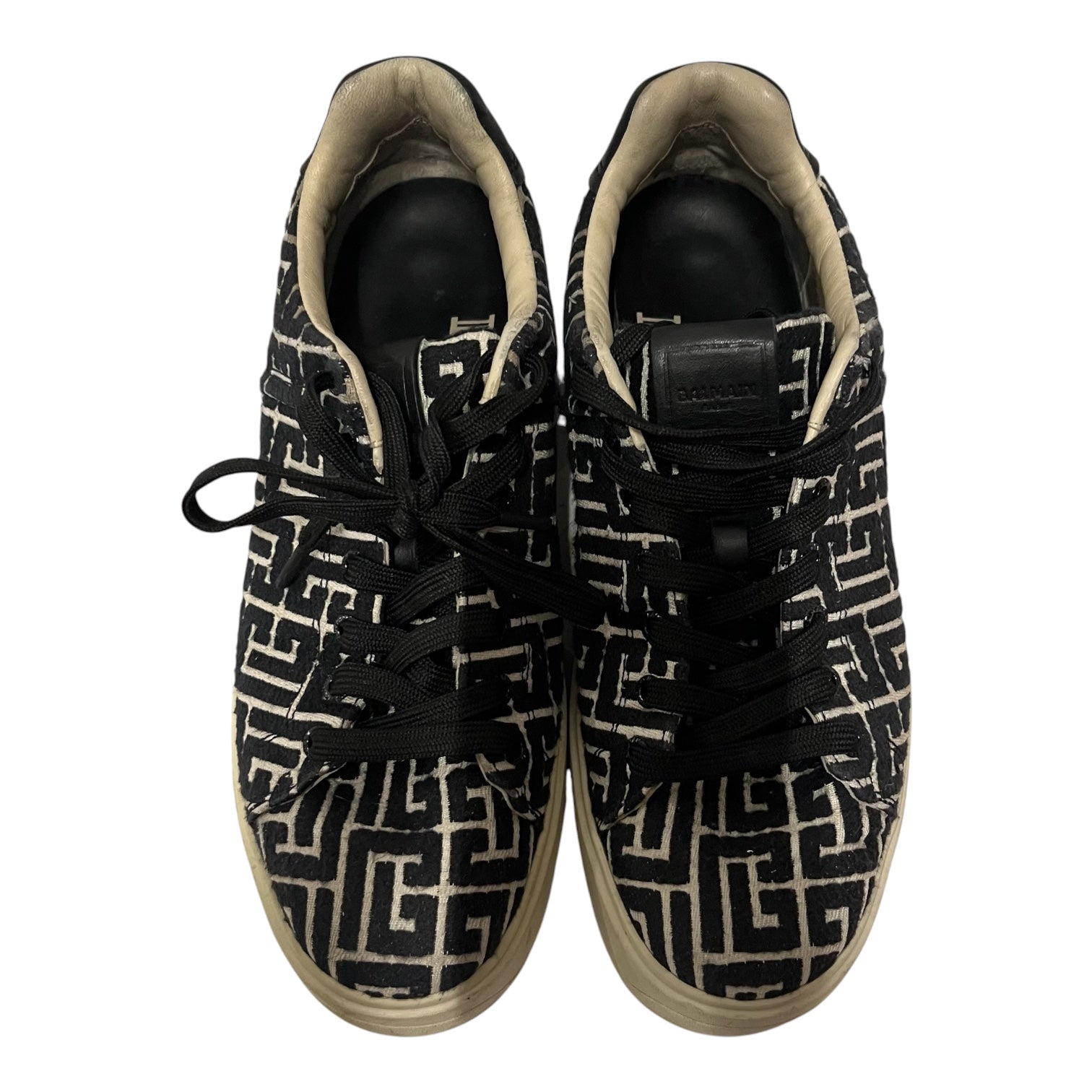 BALMAIN/Low-Sneakers/US 10/BLK/b court view 3