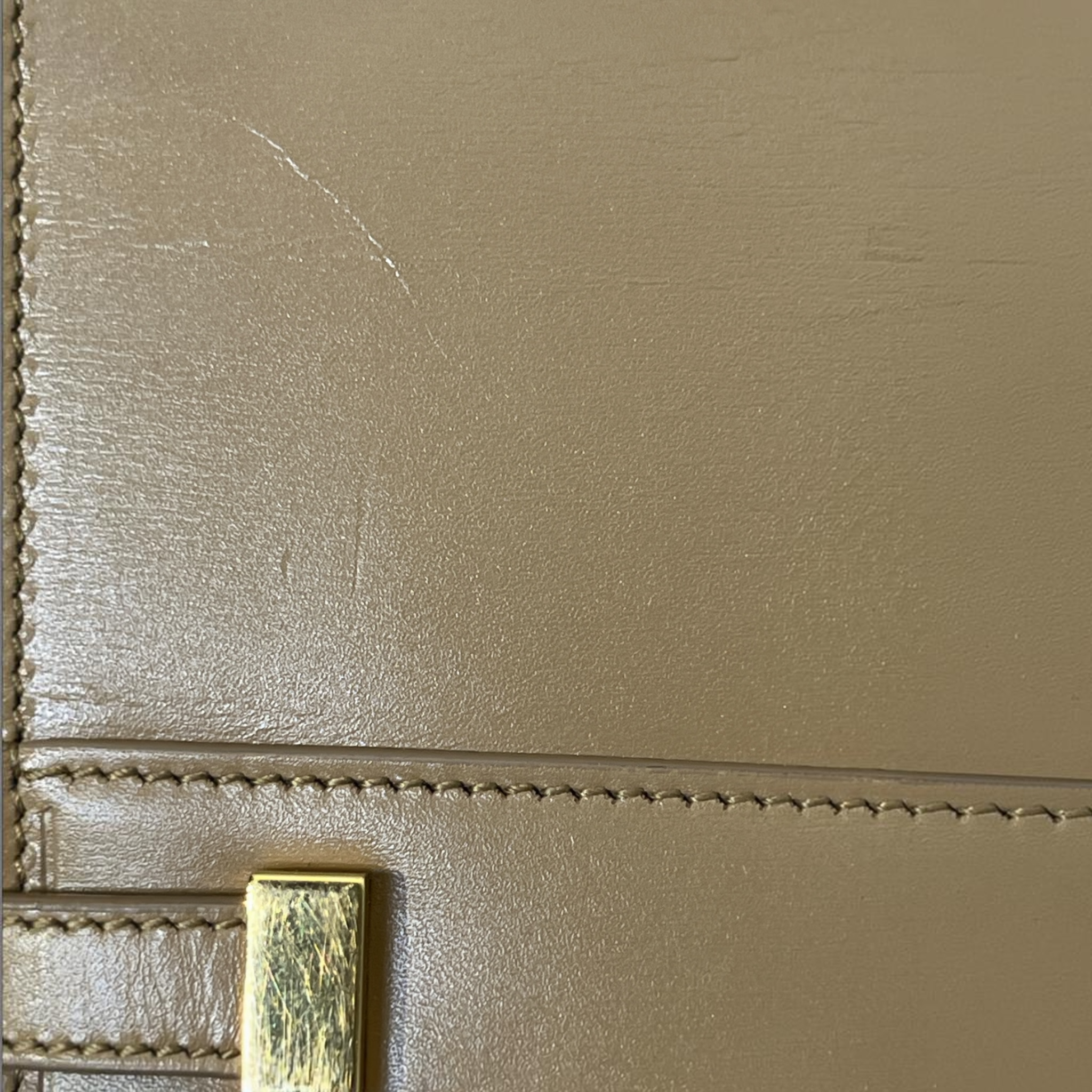 SAINT LAURENT/Cross Body Bag/Leather/BEG/Manhattan Mini Bag view 6