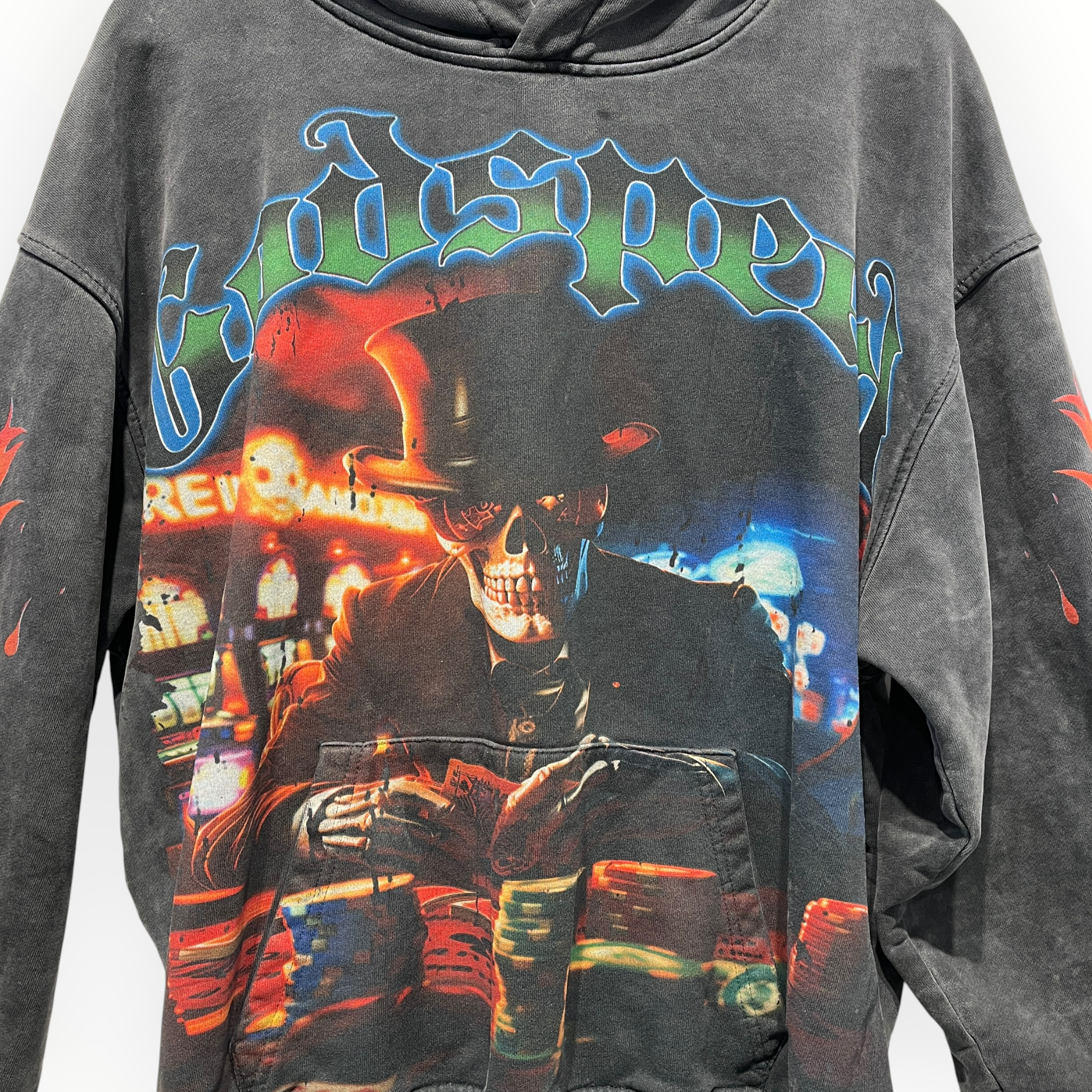GODSPEED NEW YORK/Hoodie/XL/Graphic/Nylon/GRY/Life Is A Gamble Hoodie view 4