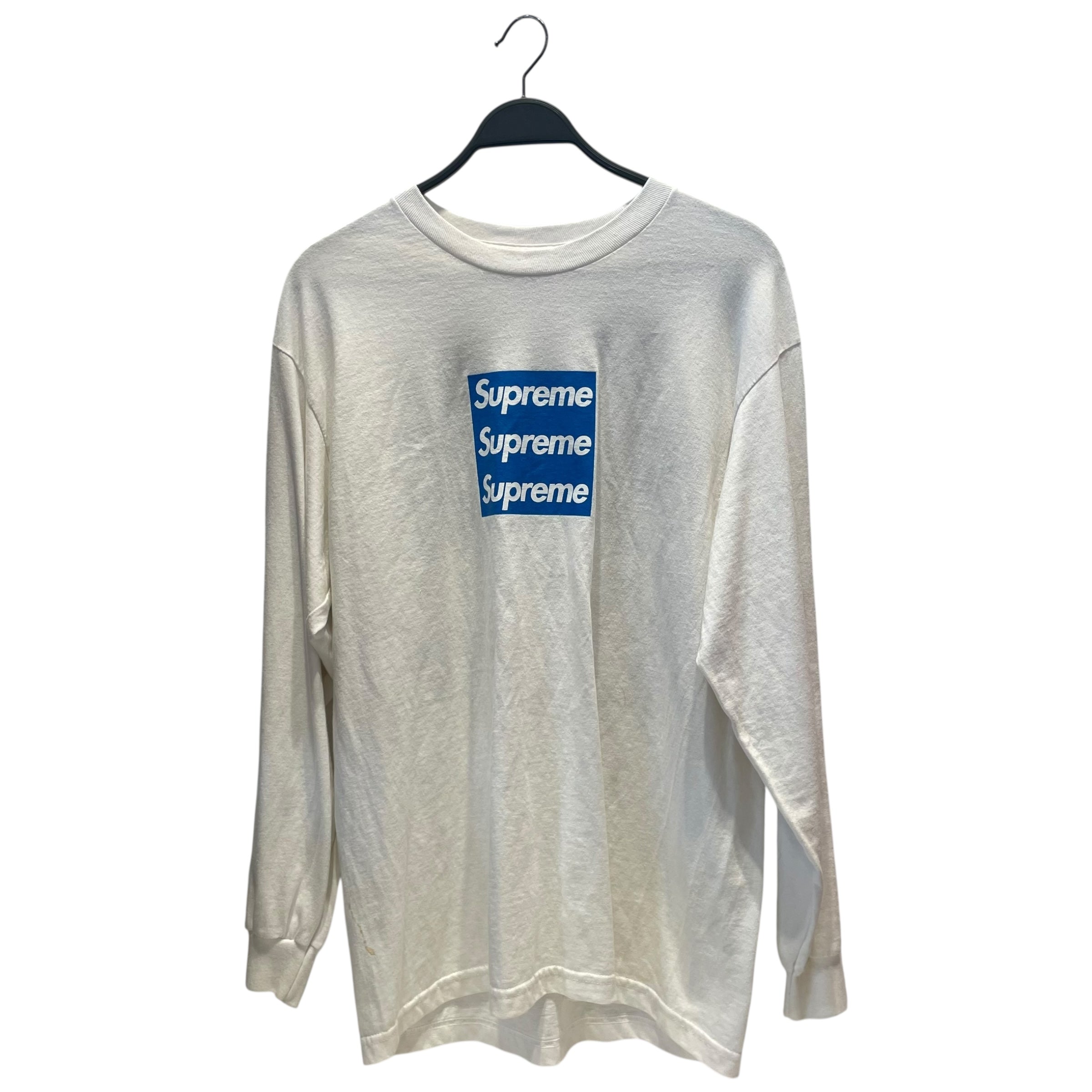 Supreme/ASSPIZZA/LS T-Shirt/L/Cotton/WHT/BOX LOGO 2021 view 1