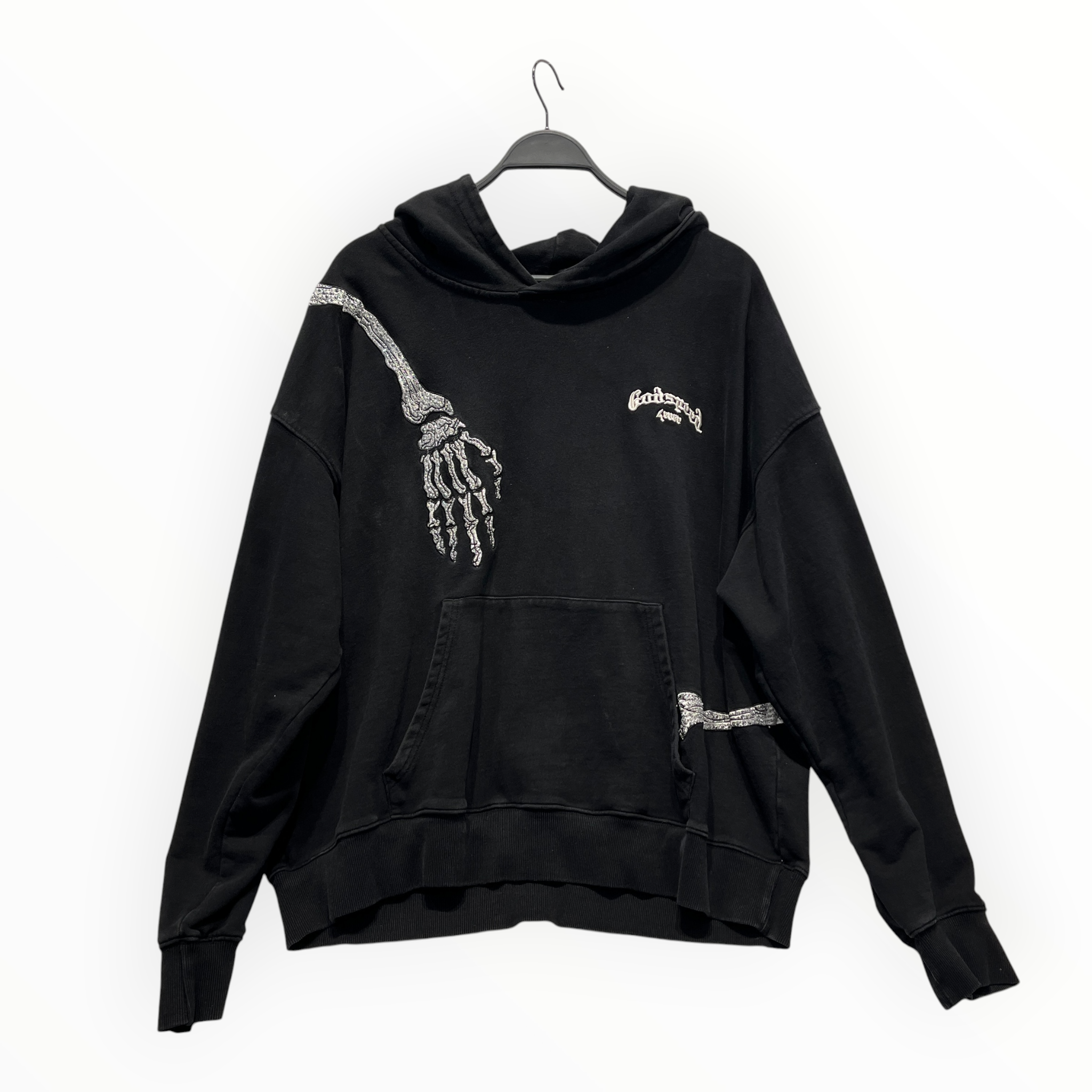 GODSPEED NEW YORK/Heavy Cardigan/XL/Cotton/BLK/Skeleton R.O.D hooie view 1