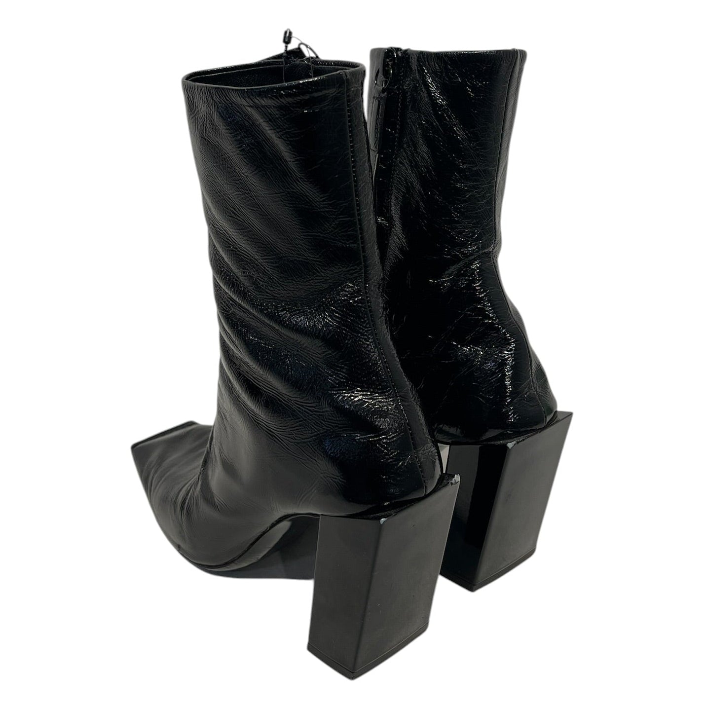 BALENCIAGA/Boots/EU 35/Leather/BLK/Patent leather heel boot view 2