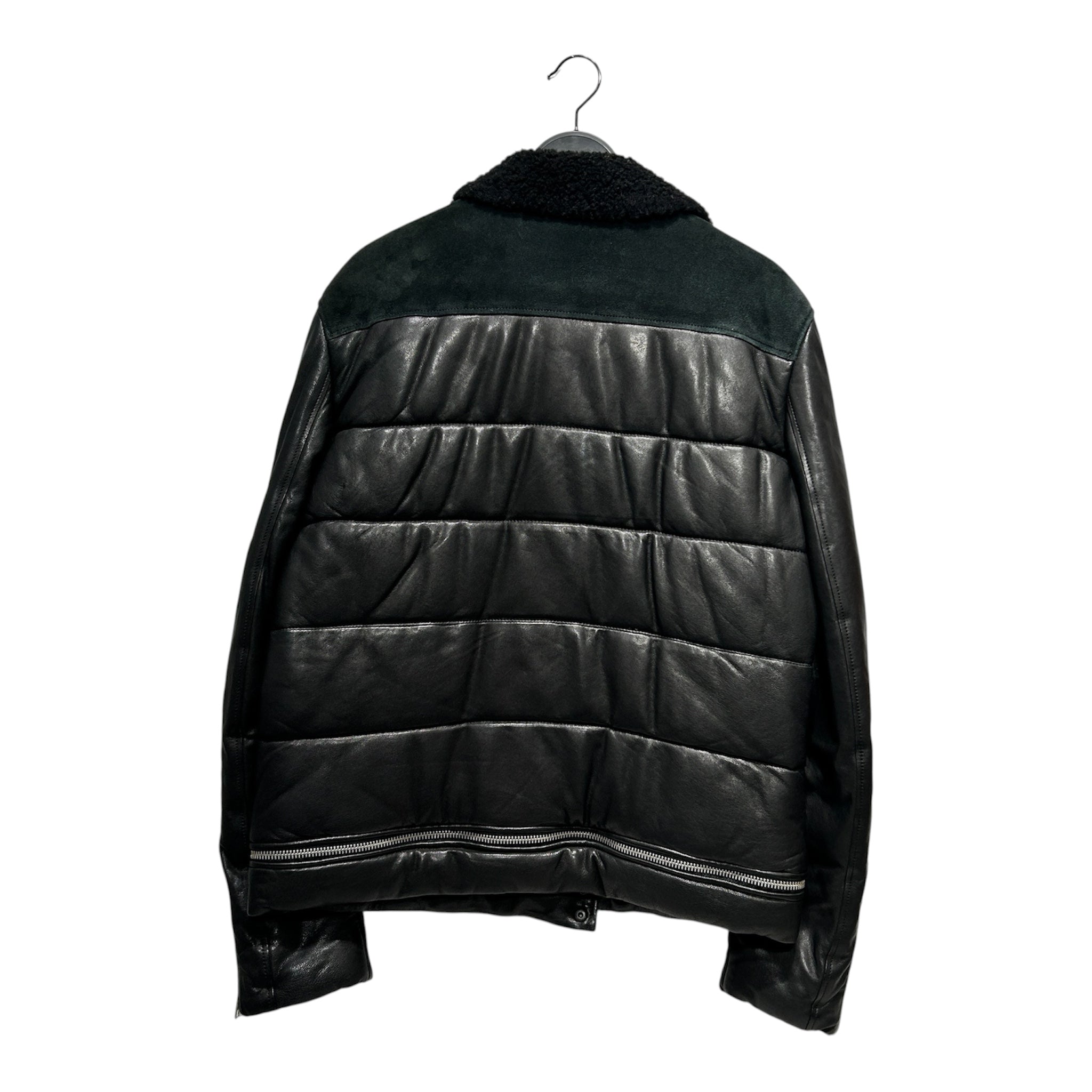 ALLSAINTS/Puffer Jkt/LL/Leather/BLK/Double Breasted/ view 2