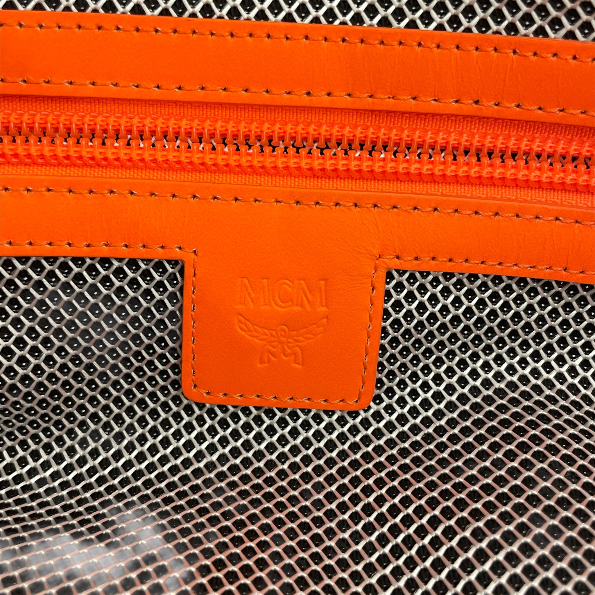 MCM/Cross Body Bag/Monogram/Nylon/BLU/ORANGE/BLUE view 3