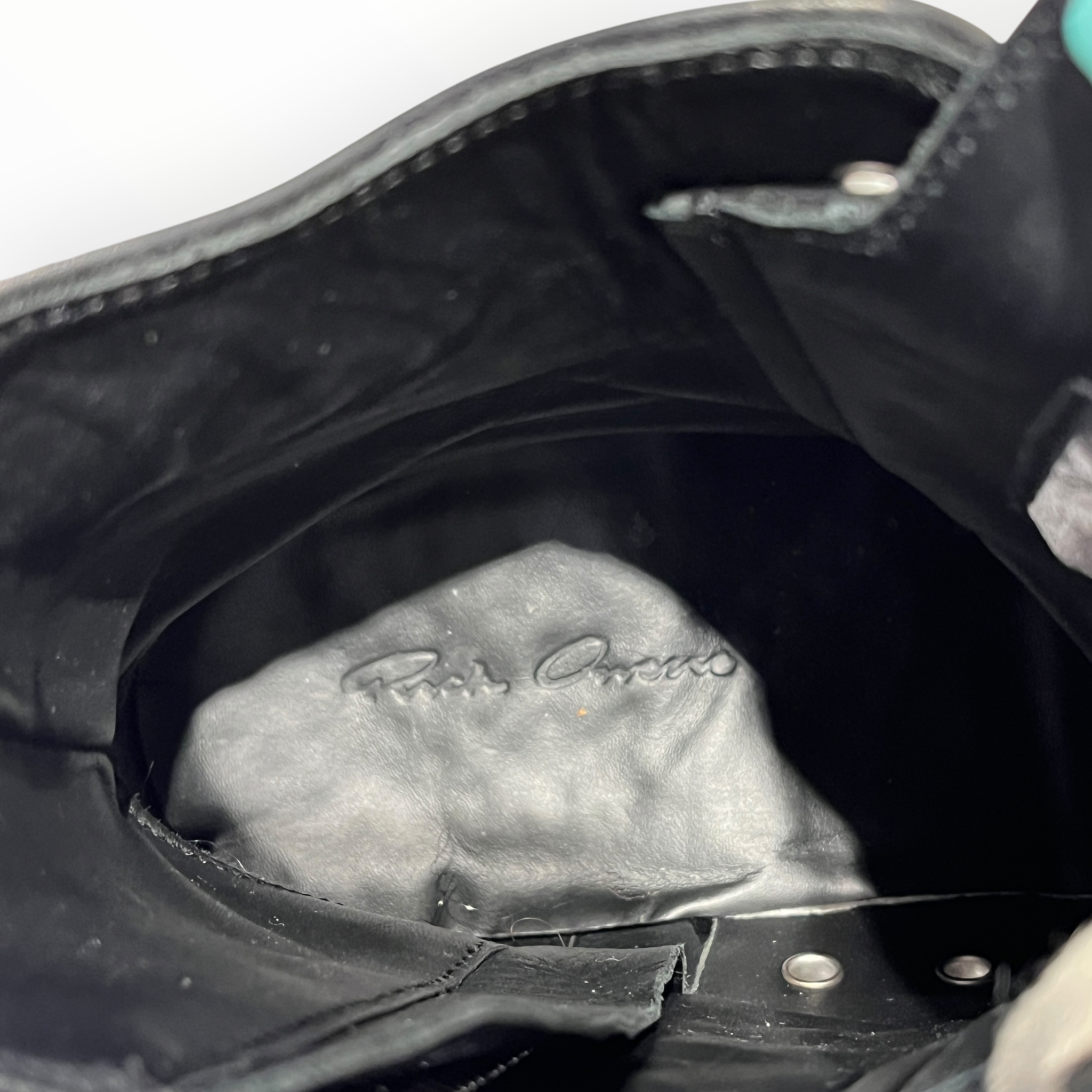 Rick Owens/Hi-Sneakers/US 6.5/Leather/BLK/RAMONES view 4