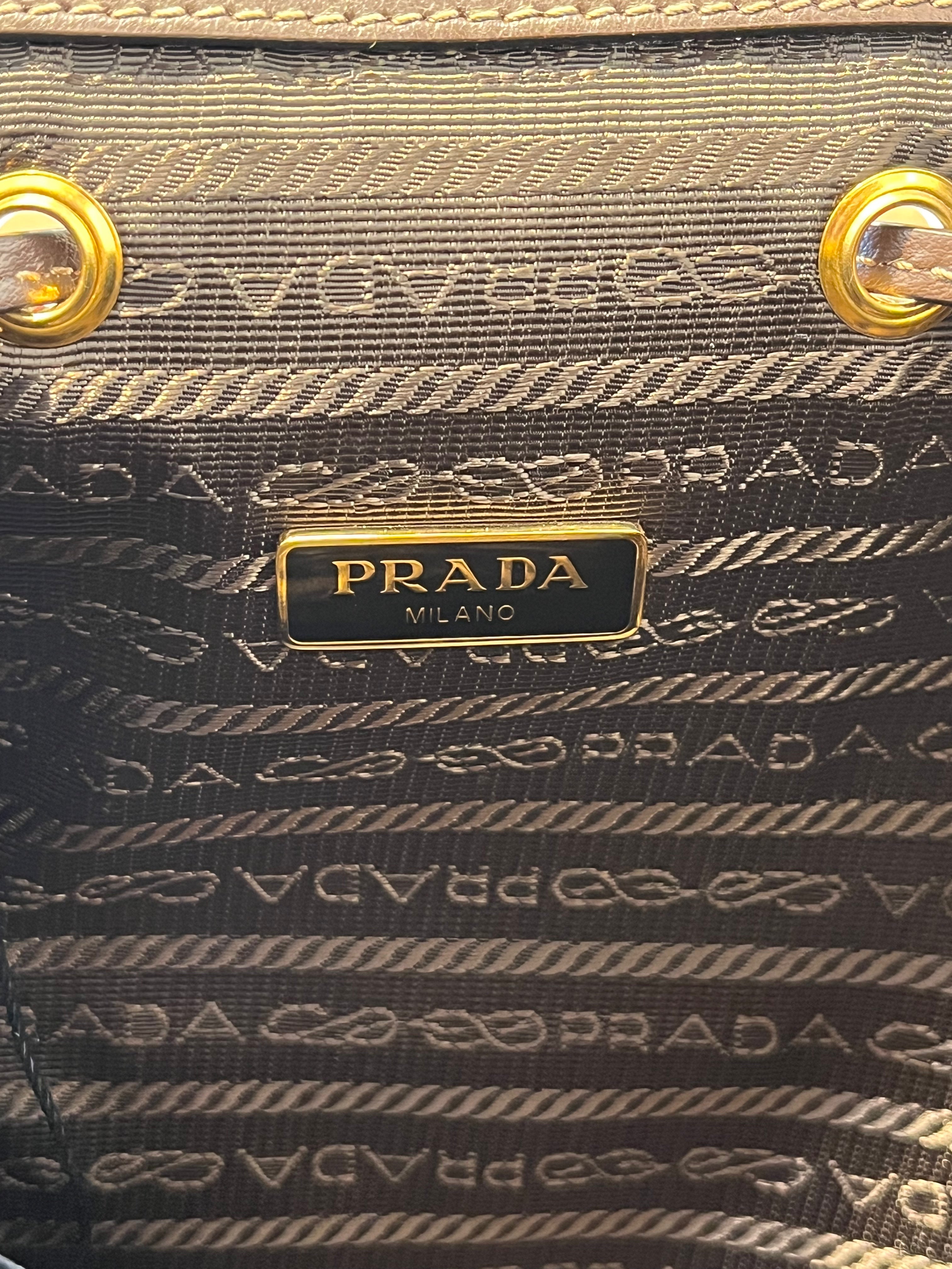 PRADA/Bag/BRW/jacquard canvas bucket bag view 4