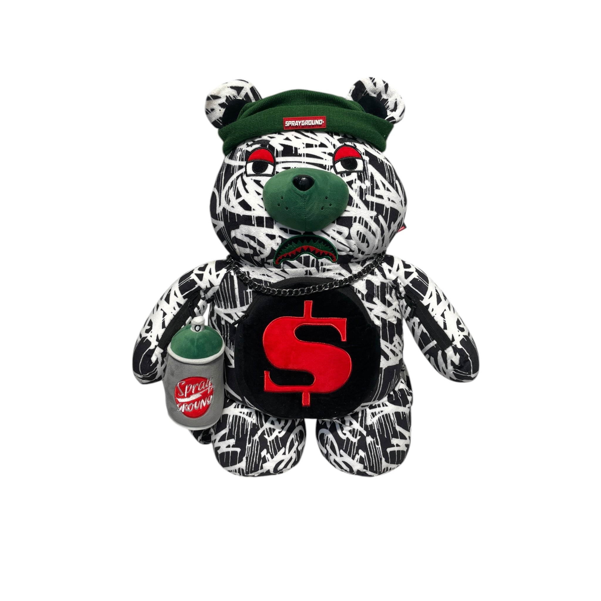 SPRAYGROUND/Backpack/All Over Print/Polyester/MLT/MONEY BEAR W/ GREEN BEANIE view 1