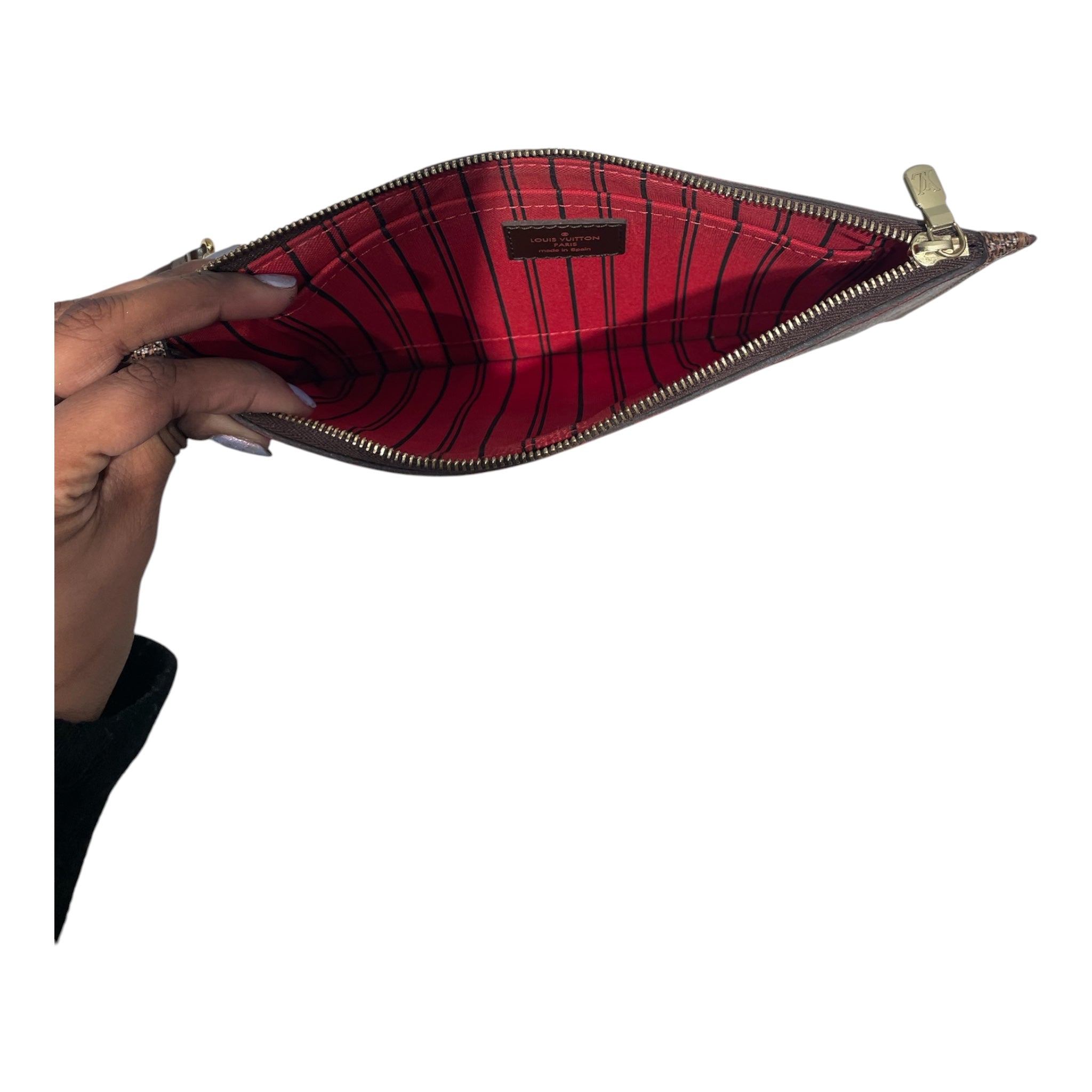 LOUIS VUITTON/Pouch/Monogram/Leather/BRW/neverfull pouchette view 4