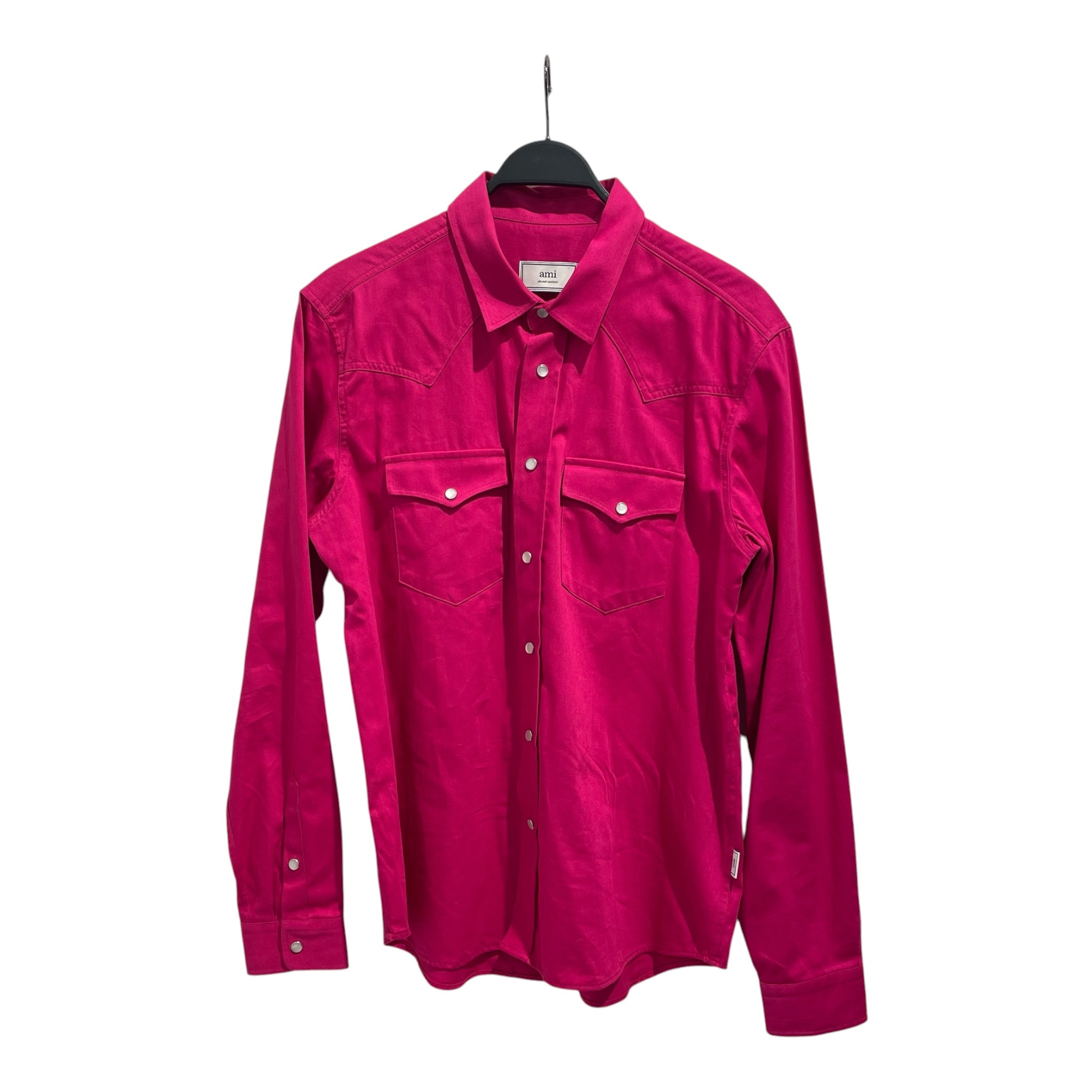 ami alexandre mattiussi/LS Shirt/L/Cotton/PNK/WESTERN view 1