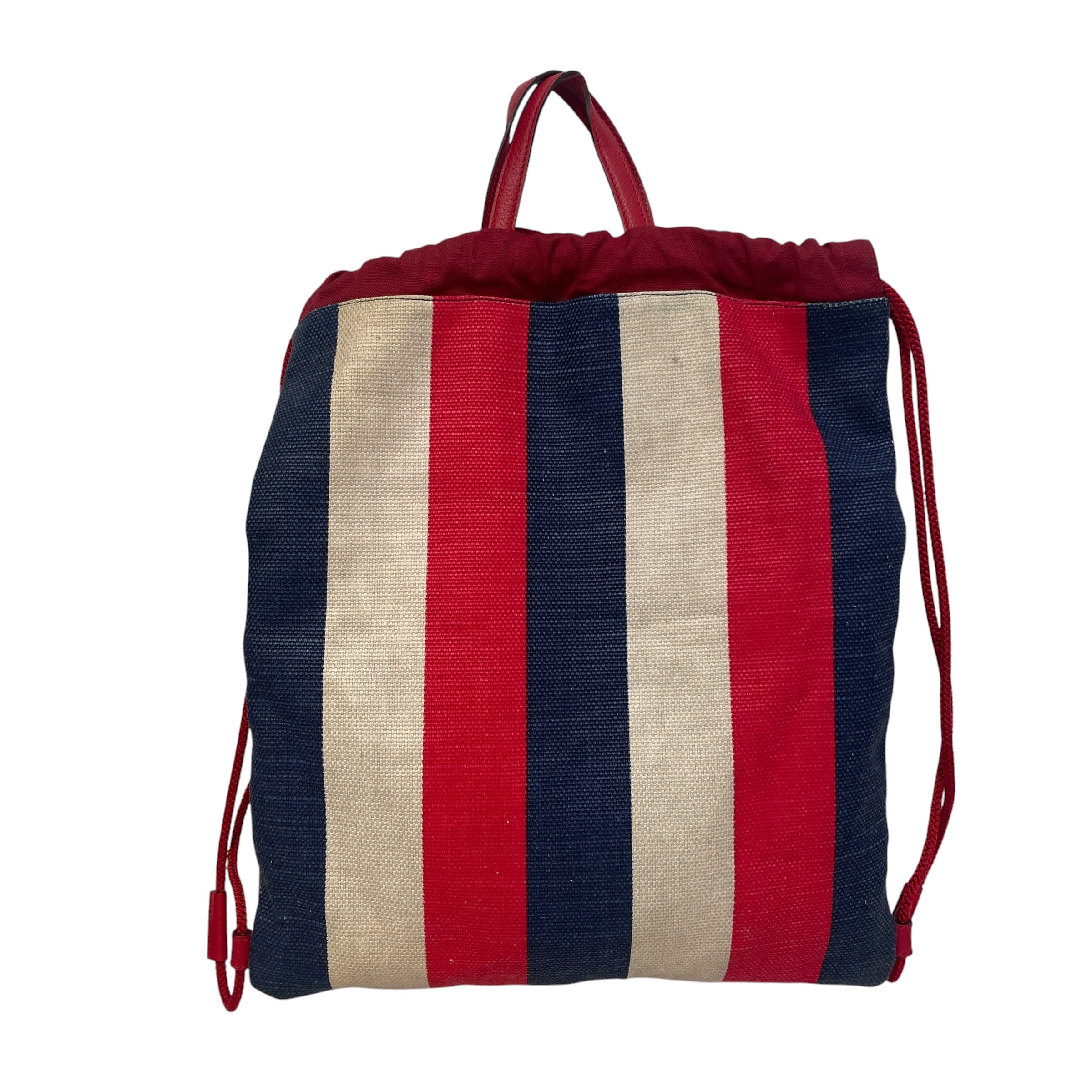 GUCCI/Backpack/Stripe/Cotton/MLT/Sylvie Drawstring view 2