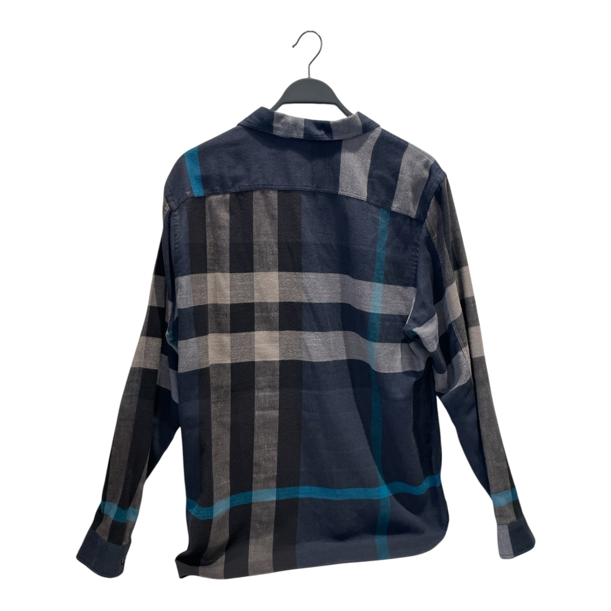 BURBERRY/Shirt/XL/Cotton/BLU/Plaid/ view 2