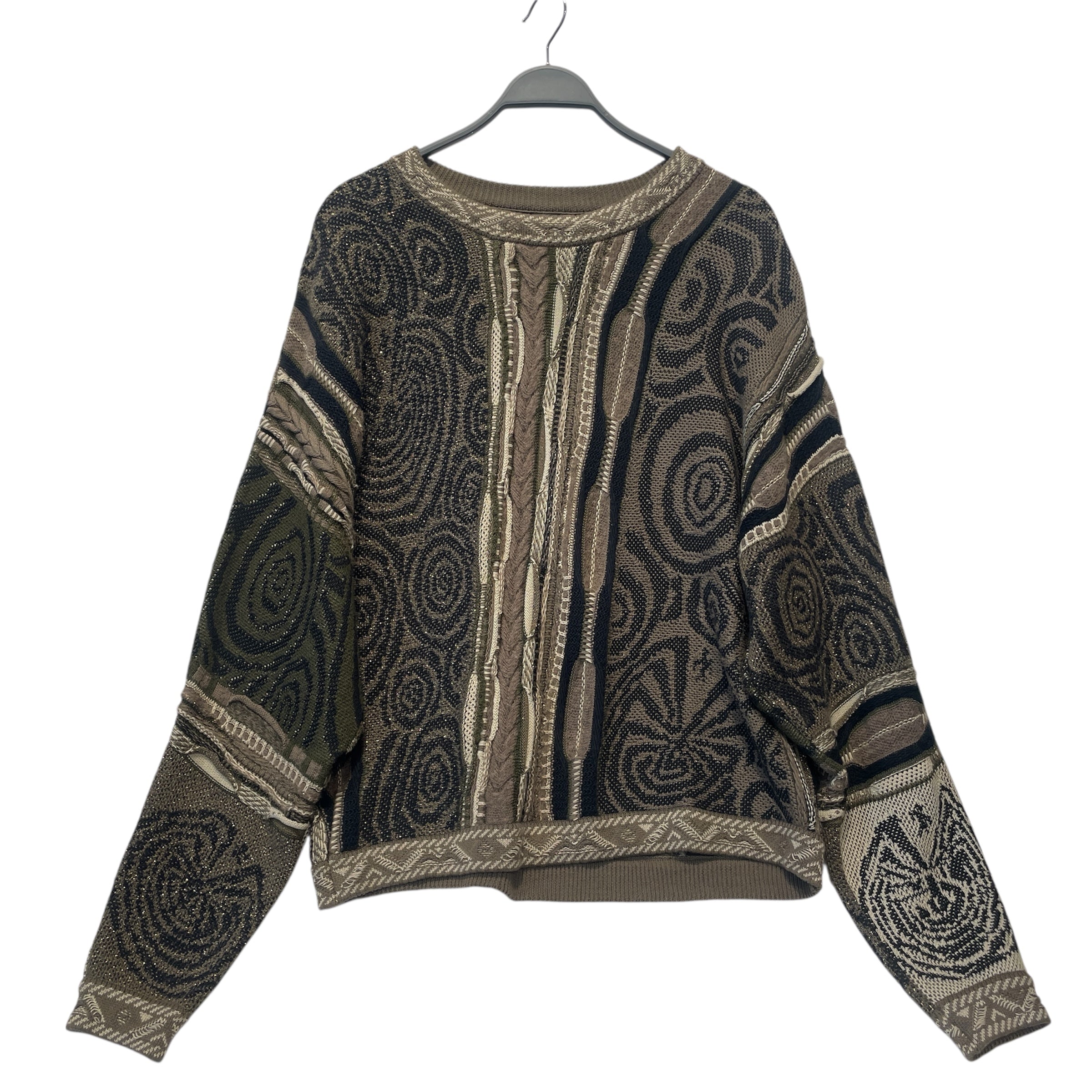 KAPITAL/Sweater/L/Cotton/GRN/GAUDY MAZE KNIT view 1