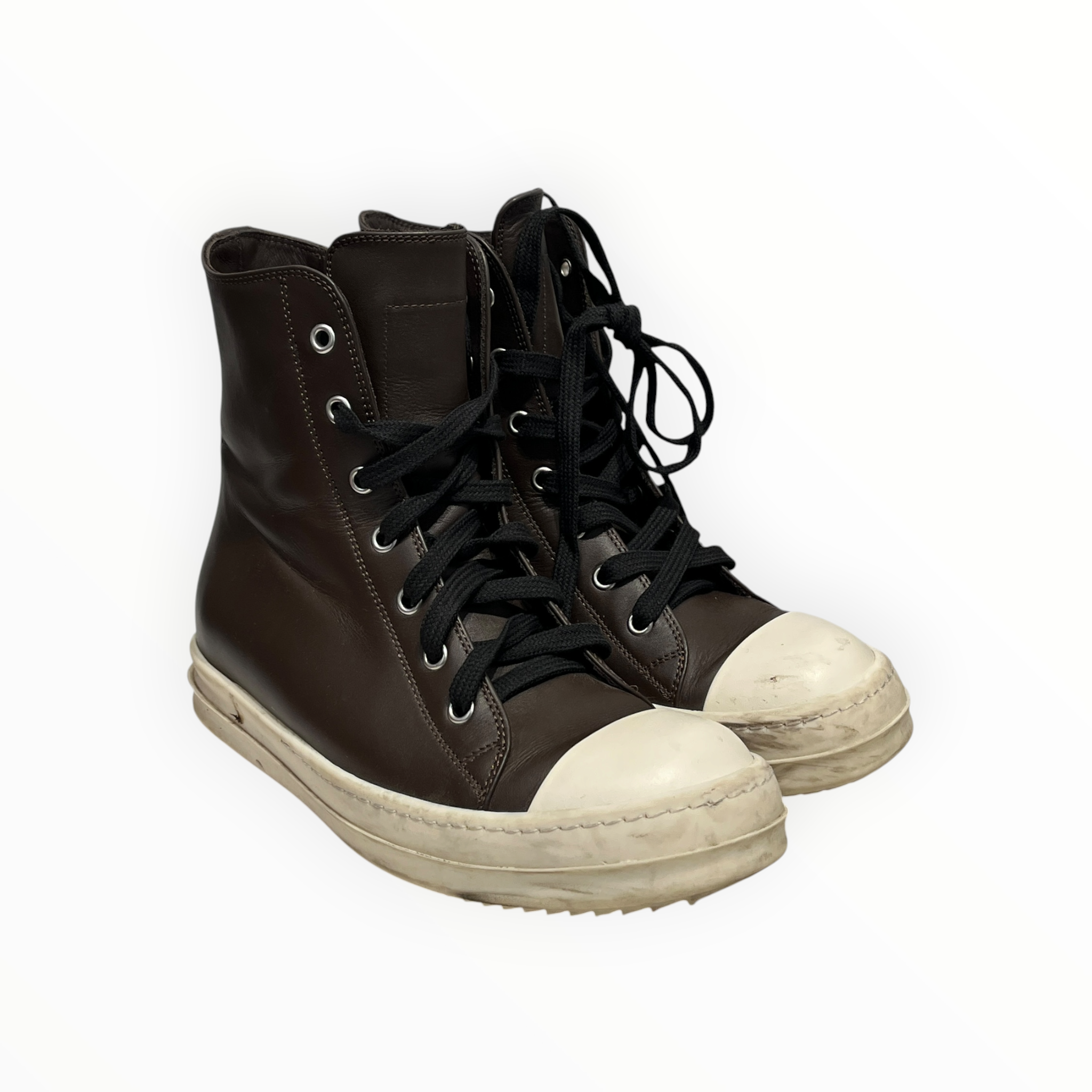 Rick Owens/Hi-Sneakers/US 6/Leather/BRW/RAMONES view 1