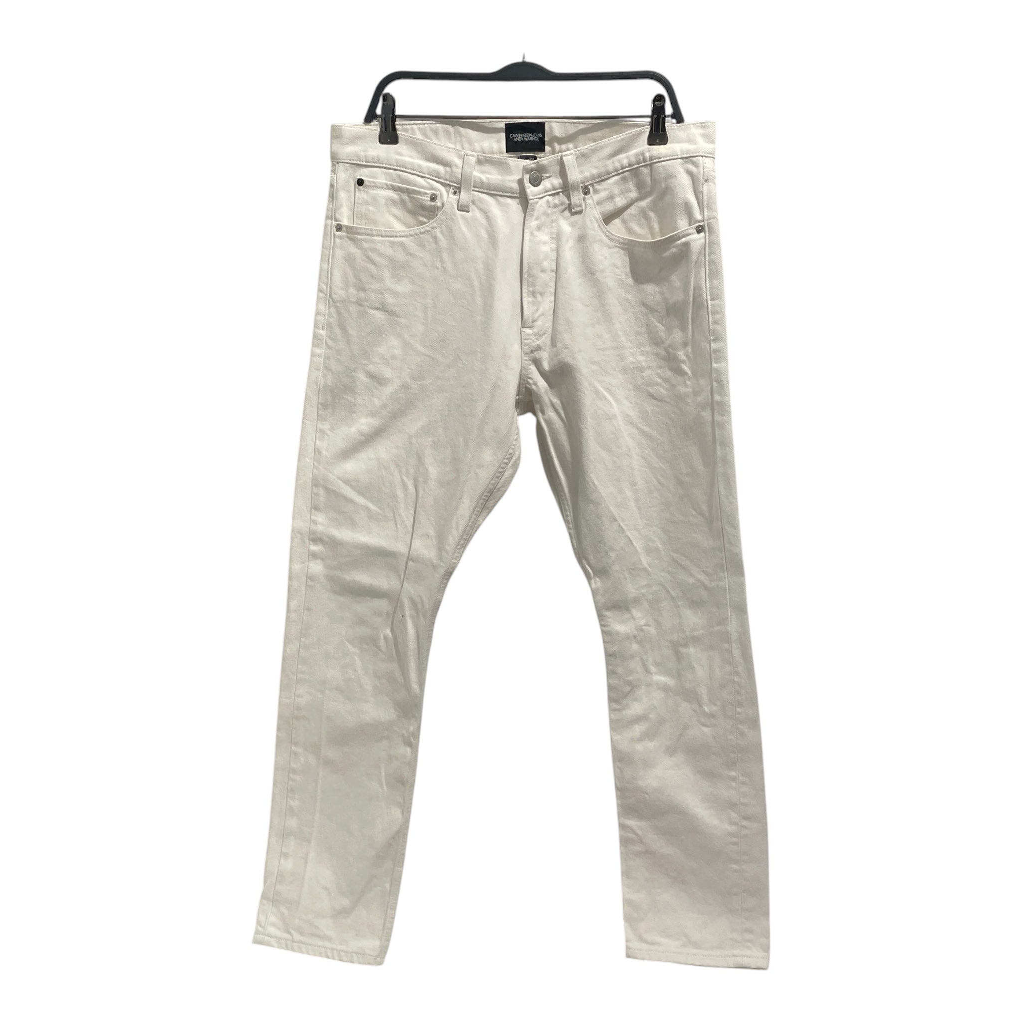 Calvin Klein 205W39NYC/Straight Pants/33/Denim/WHT/ANDY WARHOL view 1