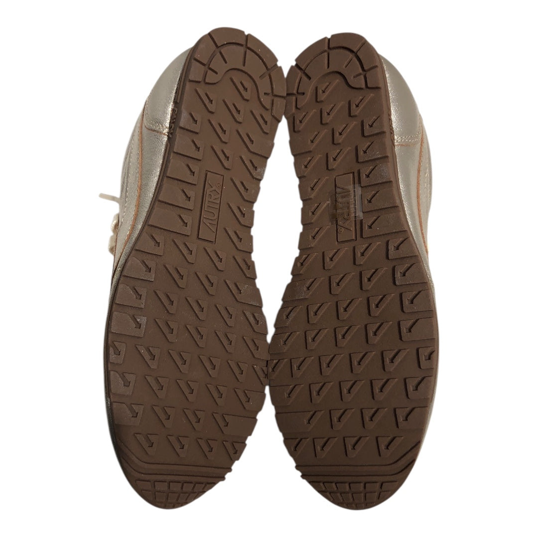 AUTRY/Low-Sneakers/EU 39/GLD/METALIC CREAM LACE BROWN SOLE view 4
