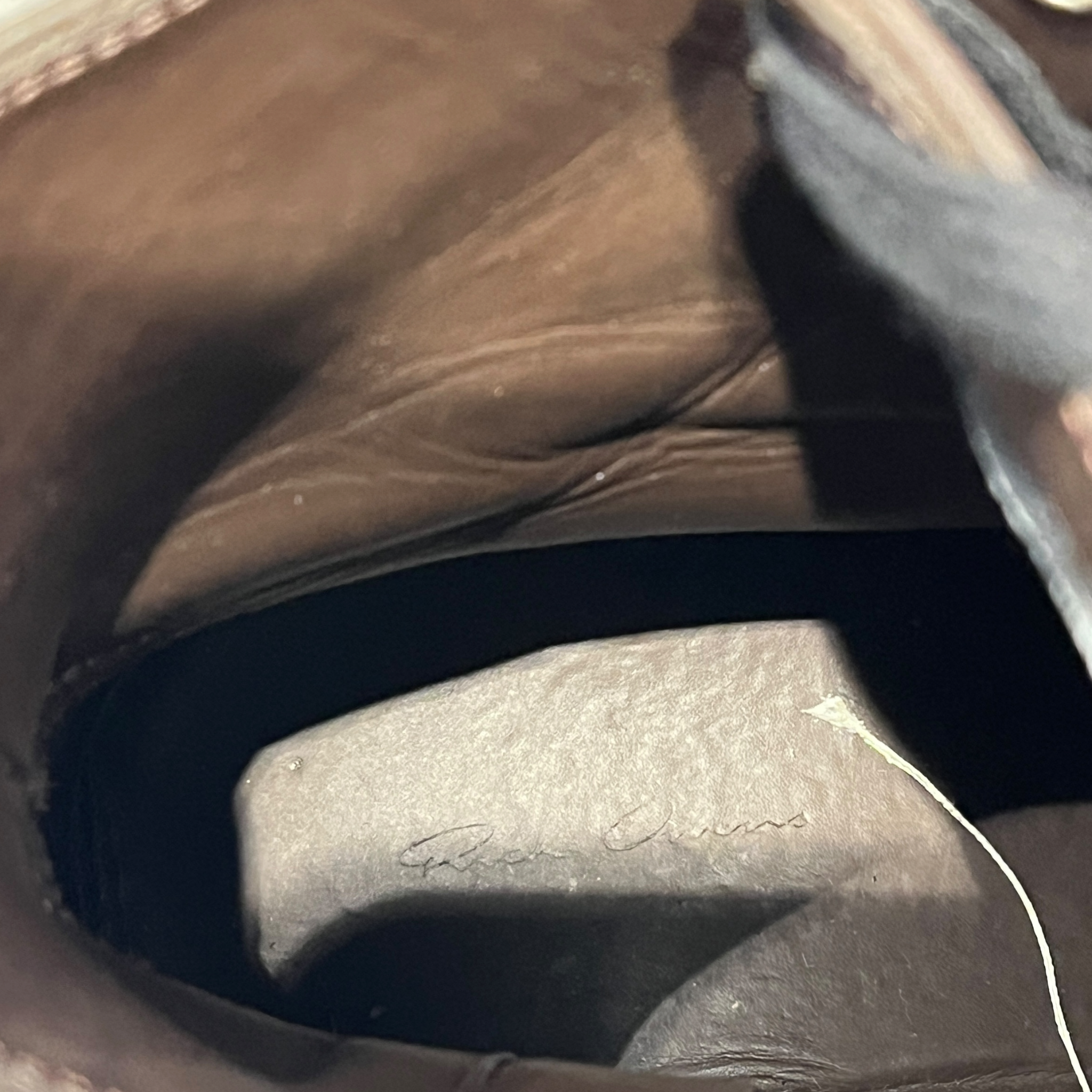 Rick Owens/Hi-Sneakers/US 6/Leather/BRW/RAMONES view 3