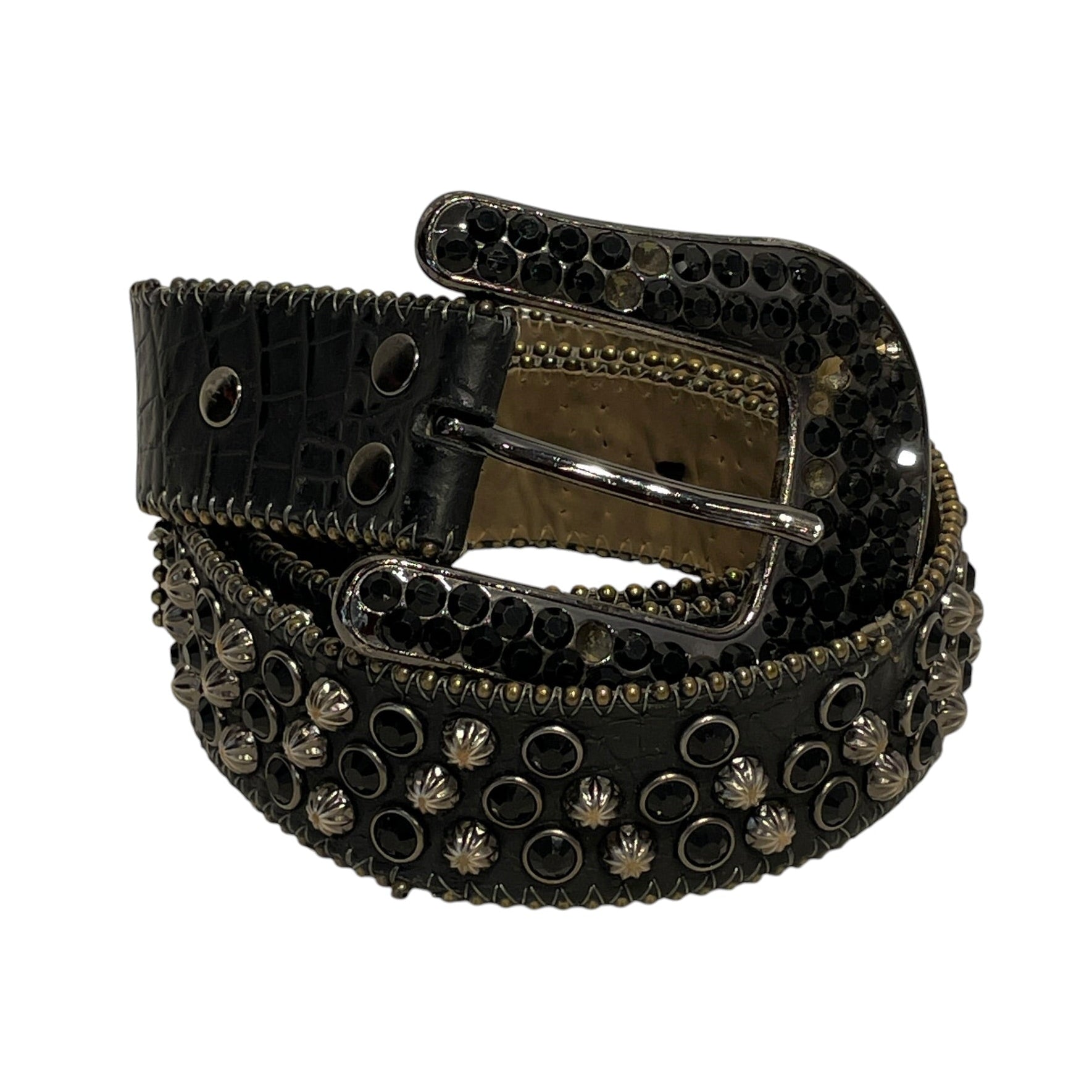 B.B SIMMONS/Belt/Leather/BLK/BLK/GRY view 1