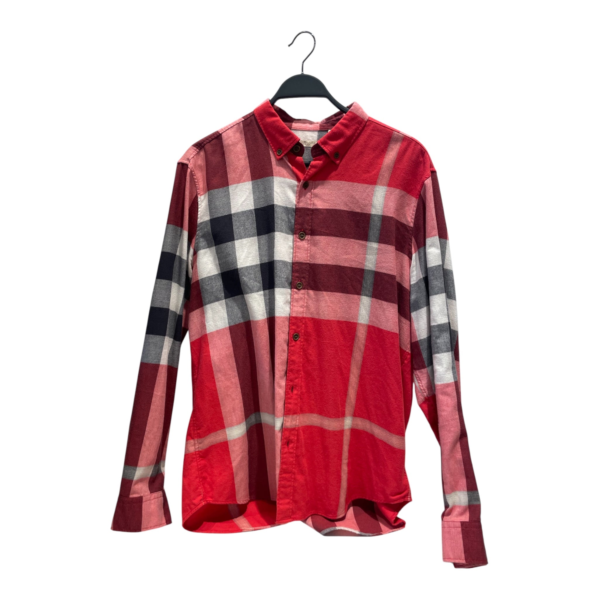BURBERRY/Shirt/XL/Cotton/RED/Plaid/ view 1