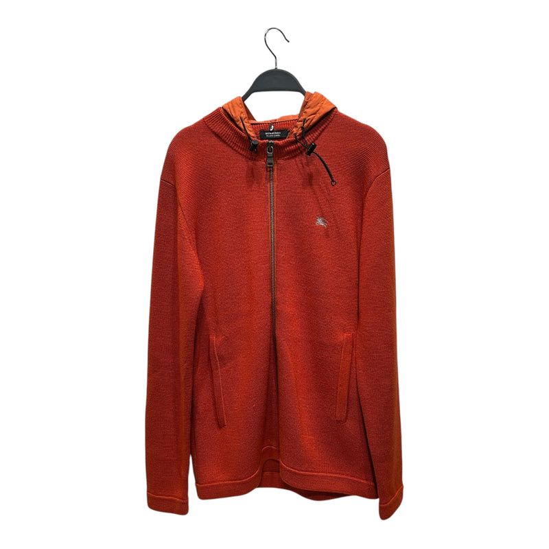BURBERRY BLACK LABEL/Zip Up Hoodie/3/Orange/Wool/