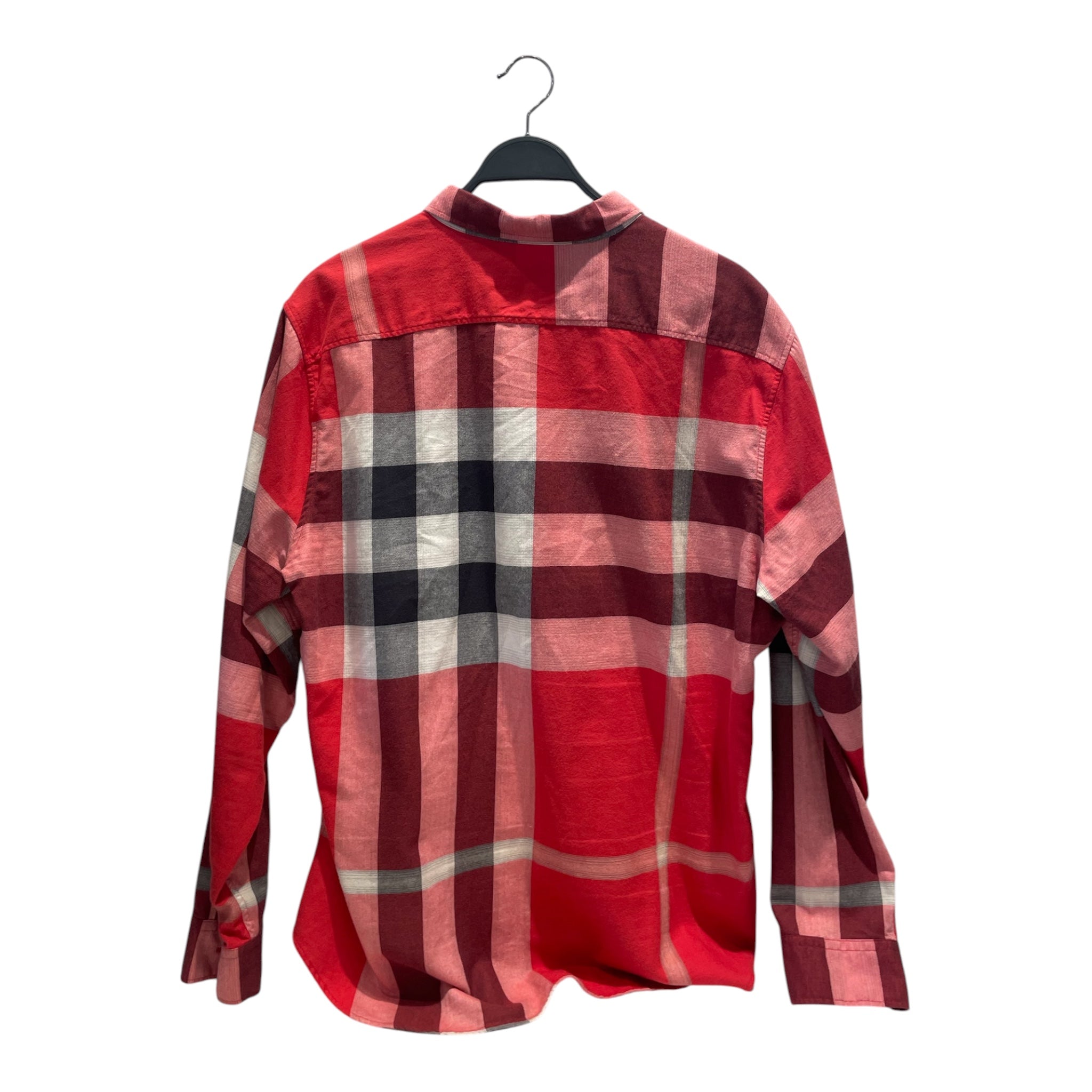 BURBERRY/Shirt/XL/Cotton/RED/Plaid/ view 2