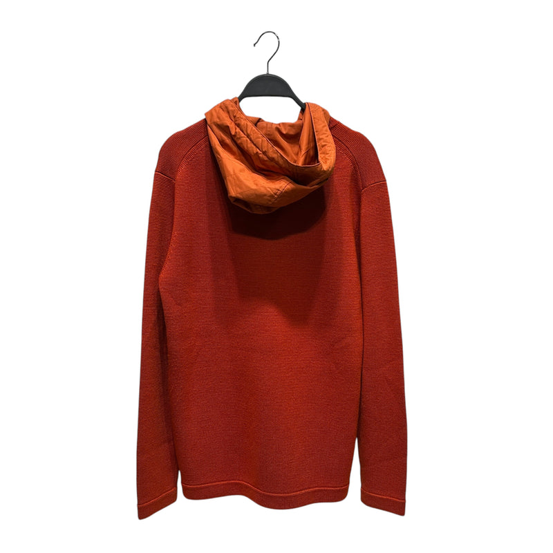 BURBERRY BLACK LABEL/Zip Up Hoodie/3/Orange/Wool/