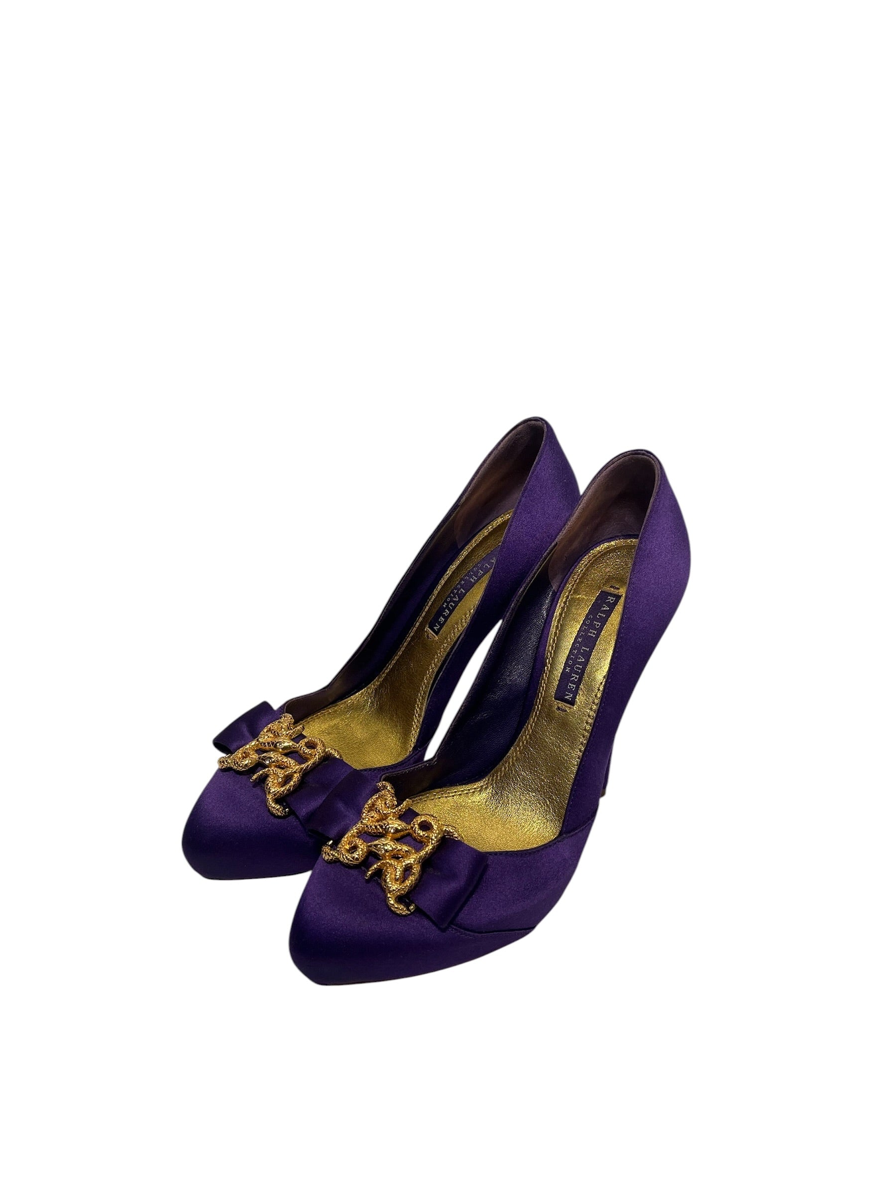 Ralph Lauren COLLECTION/Heels/US 7/Leather/PPL/Straight Tip/purple label view 1