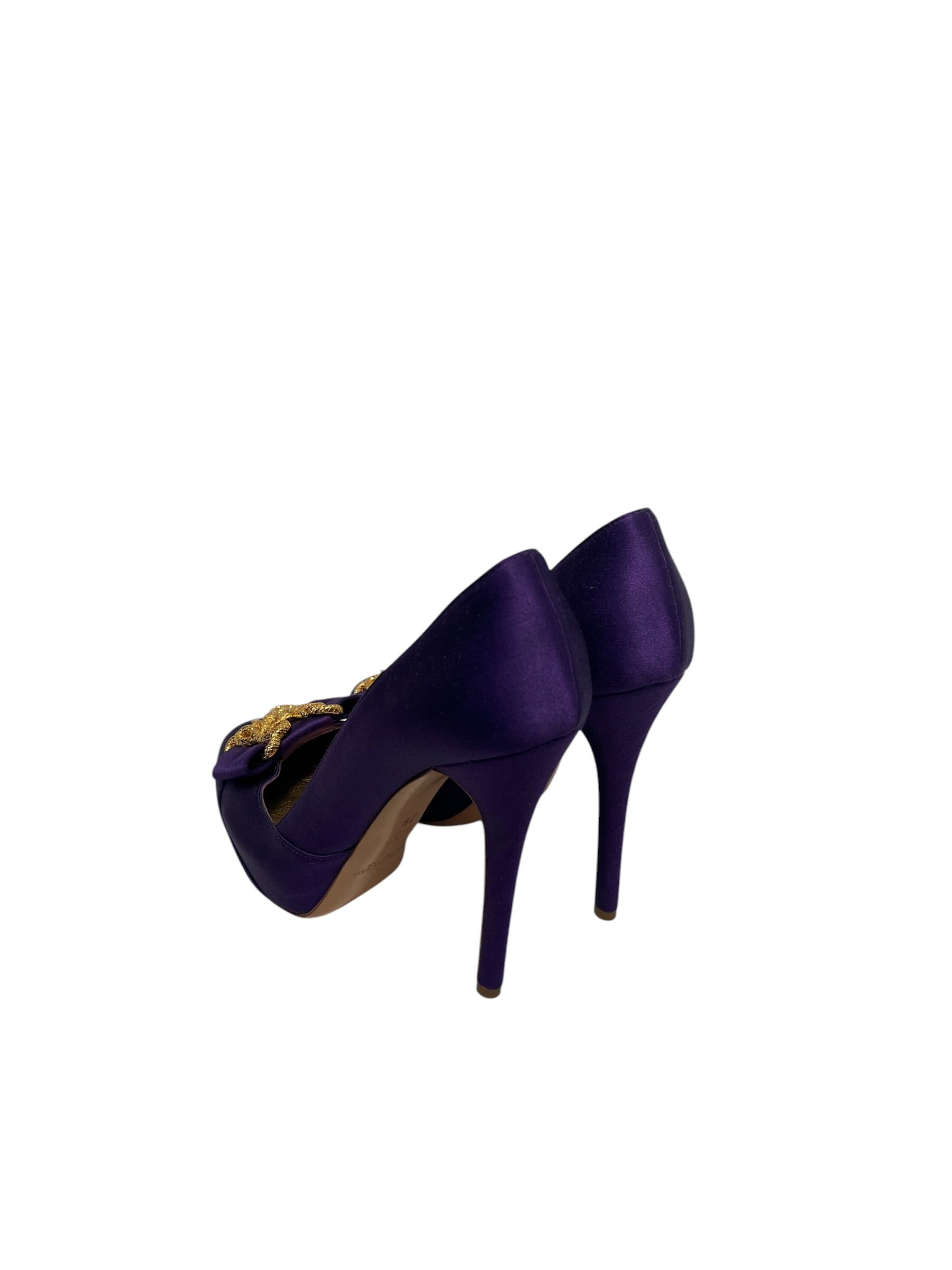 Ralph Lauren COLLECTION/Heels/US 7/Leather/PPL/Straight Tip/purple label view 2