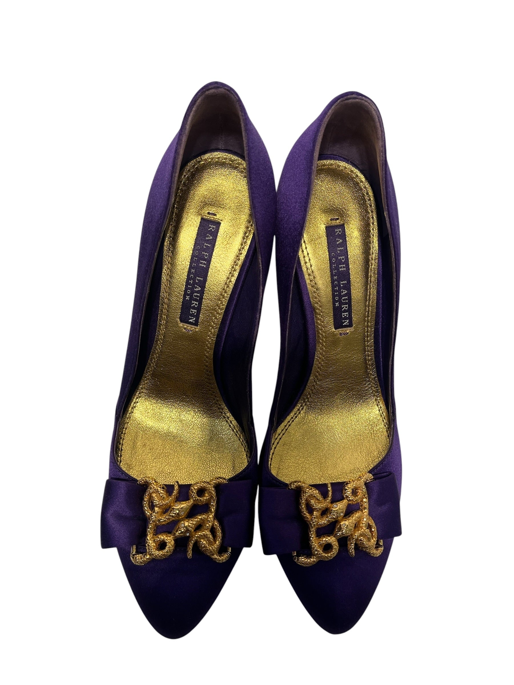 Ralph Lauren COLLECTION/Heels/US 7/Leather/PPL/Straight Tip/purple label view 3