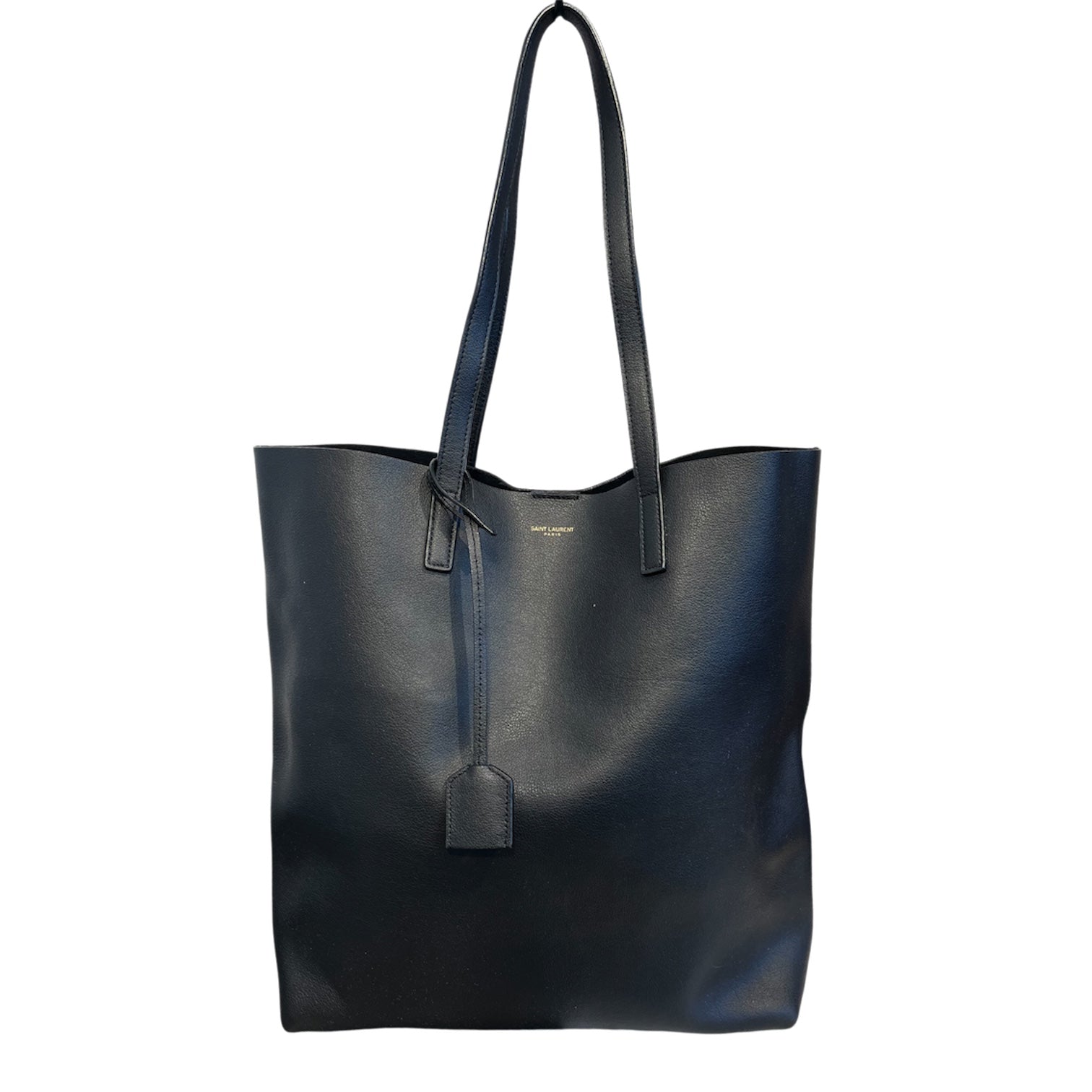 SAINT LAURENT/Tote Bag/Leather/BLK/YSL LEATHER TOTE BAG view 1