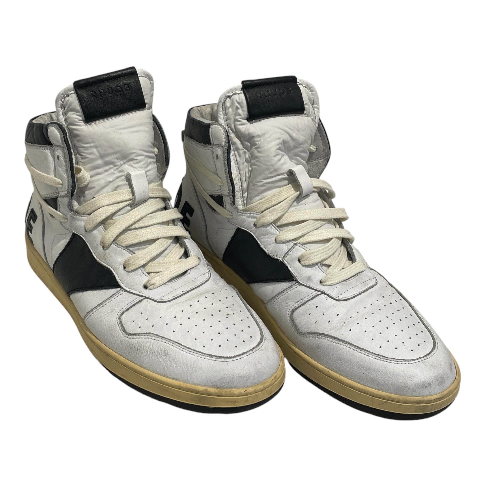 RHUDE/Hi-Sneakers/US 10/Leather/WHT/RHECESS HIGHTOP view 1