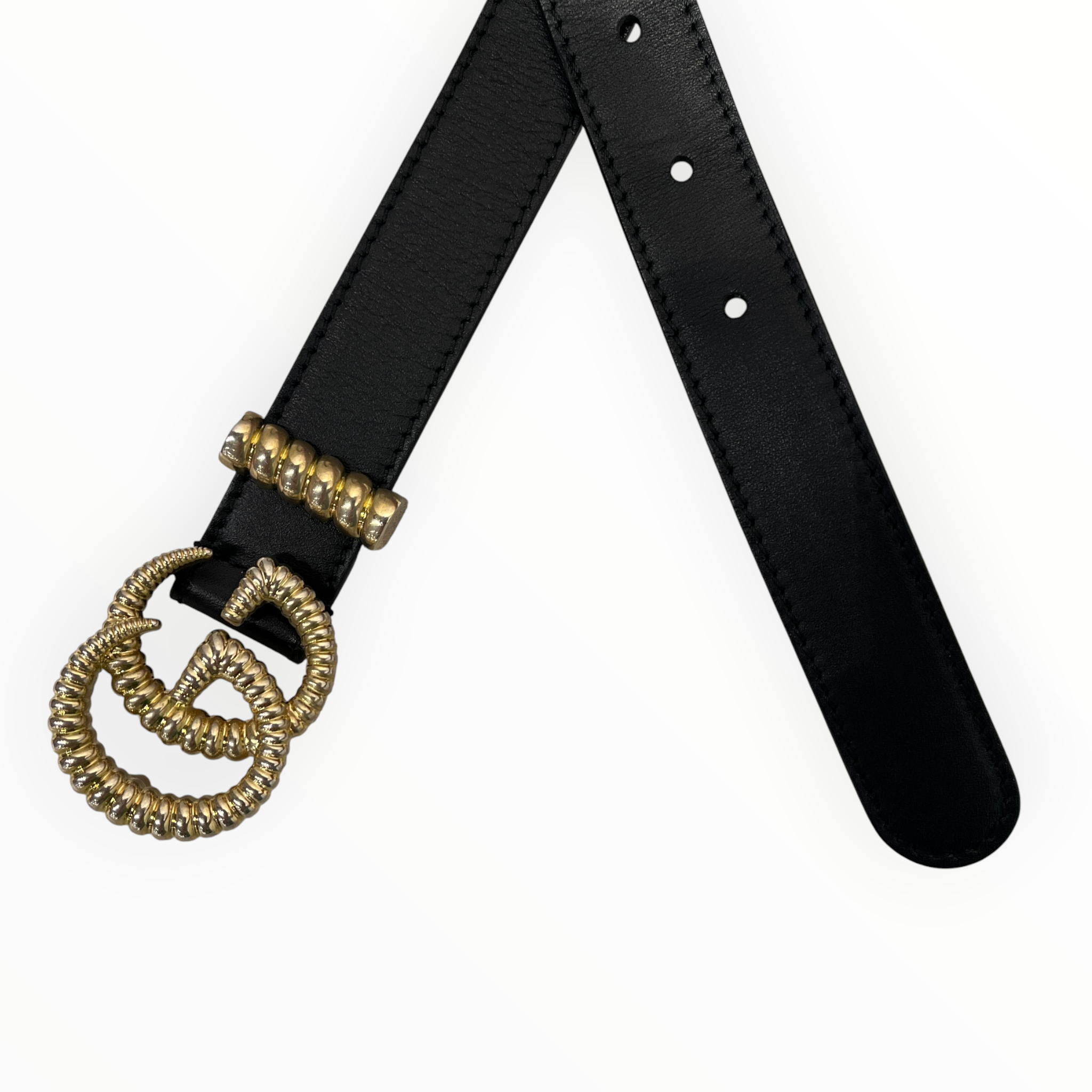 GUCCI/Belt/Leather/BLK/L's/Torchon Leather Belt view 2