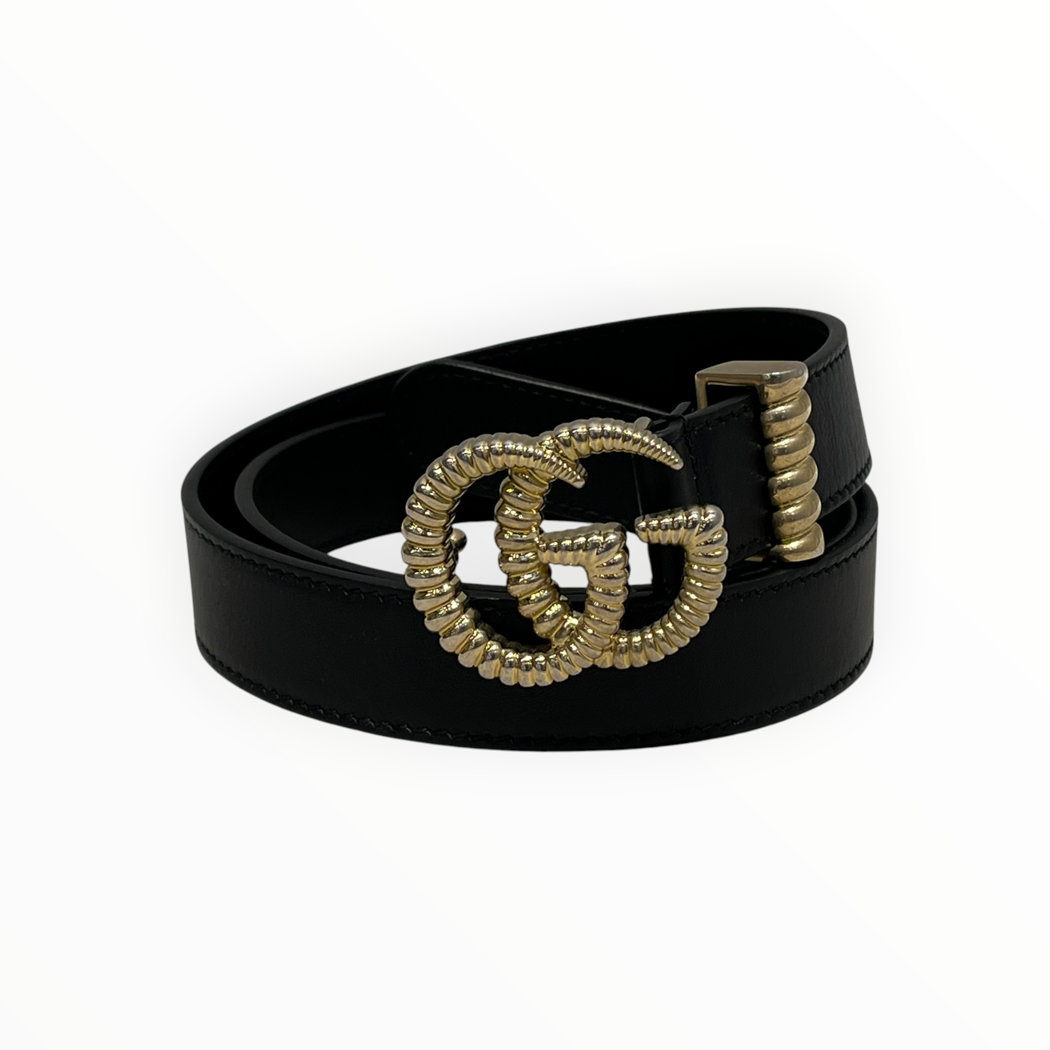 GUCCI/Belt/Leather/BLK/L's/Torchon Leather Belt view 1