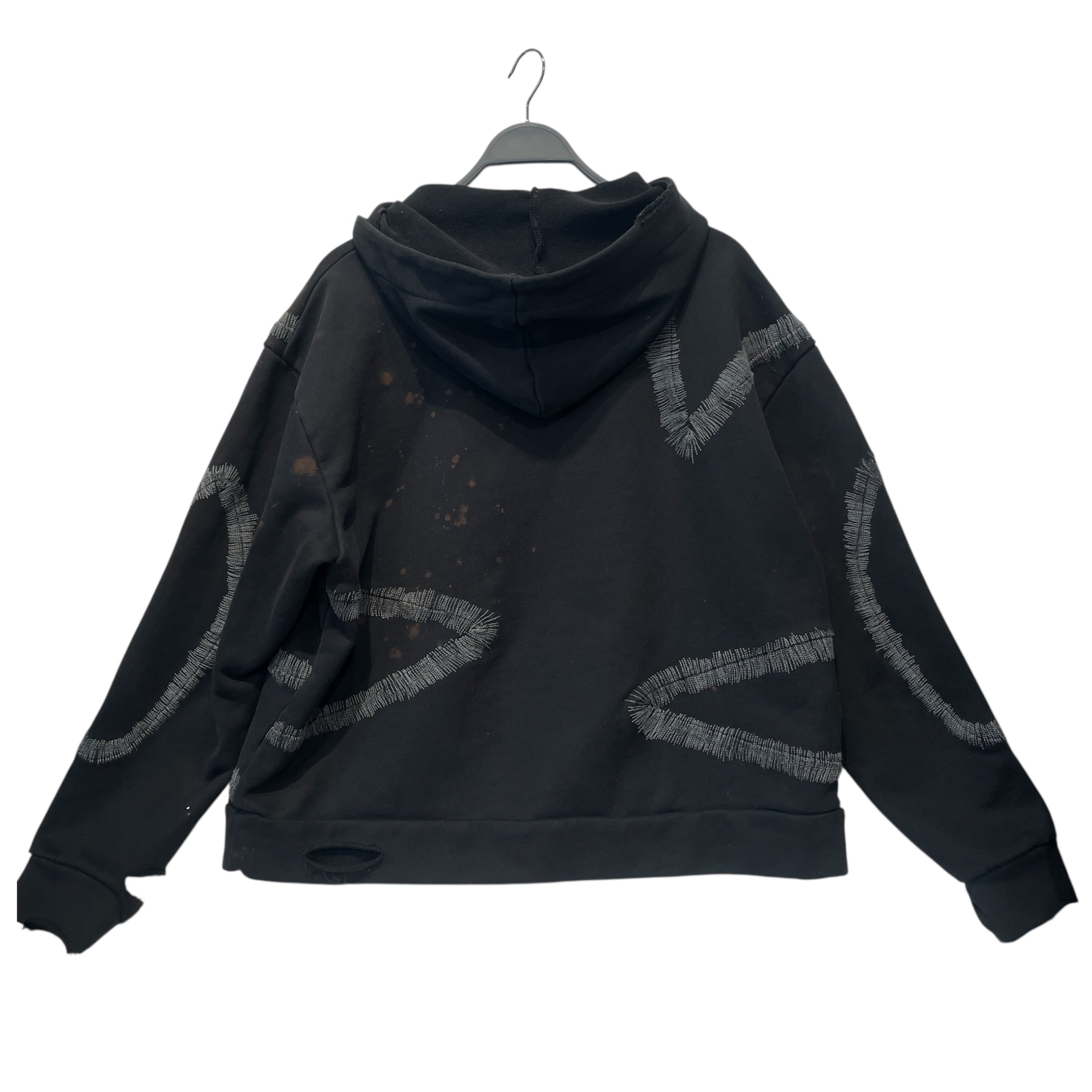 WHO DECIDES WAR/Hoodie/S/Cotton/BLK/Windowed view 2