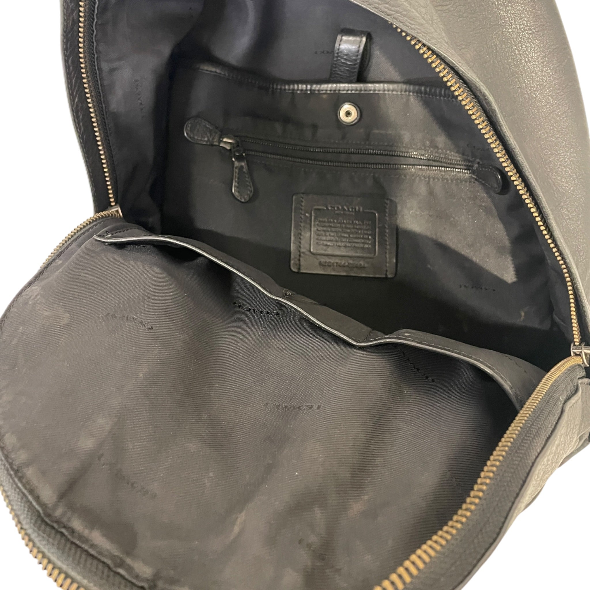 COACH/Backpack/Leather/BLK/Middle Stripe view 4