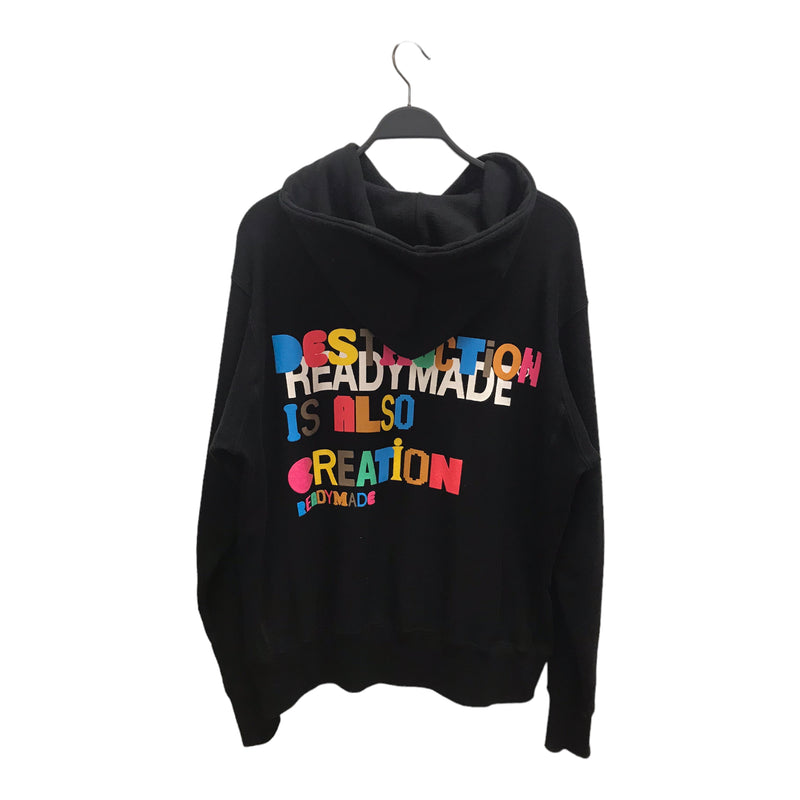 READYMADE/Hoodie/S/Graphic/Cotton/BLK/Oversize/