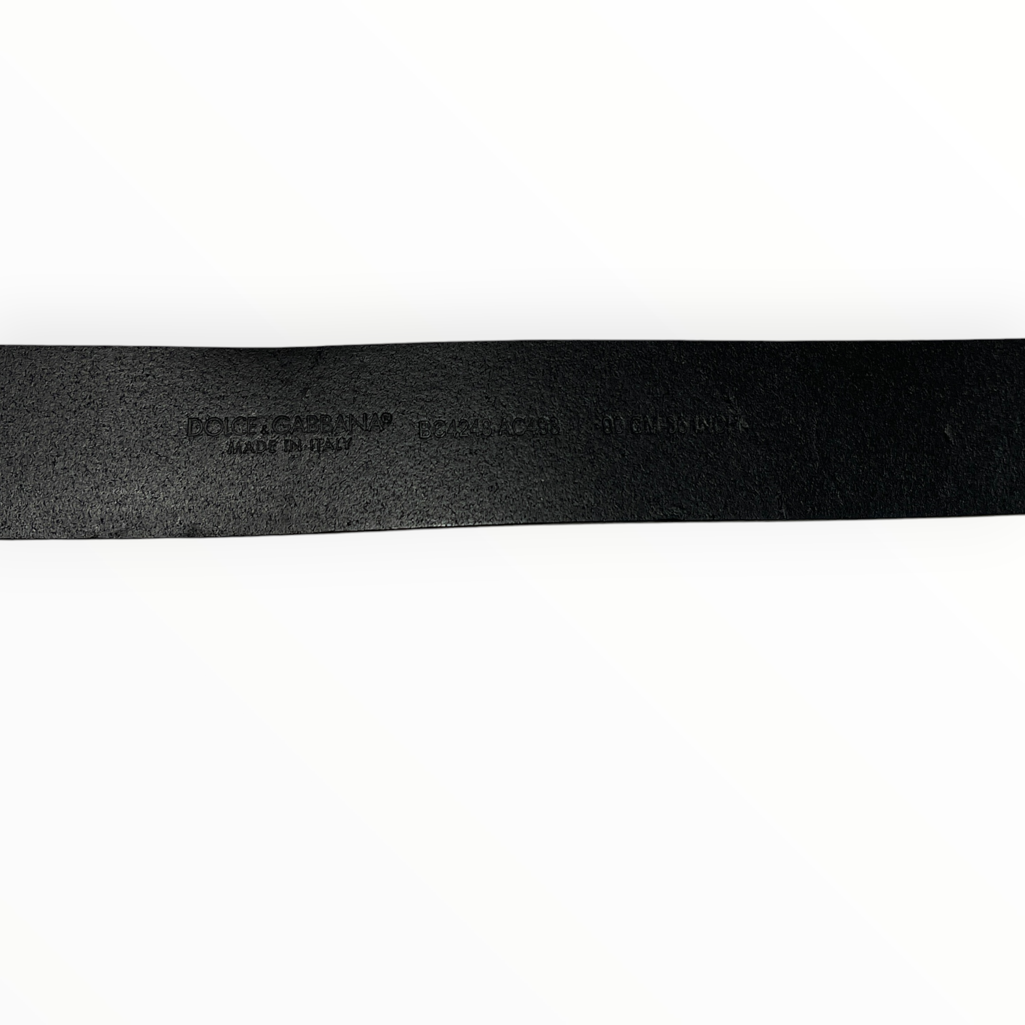 DOLCE&GABBANA/Belt/Leather/BLK/L's/GOLD DG LEATHER BELT view 3