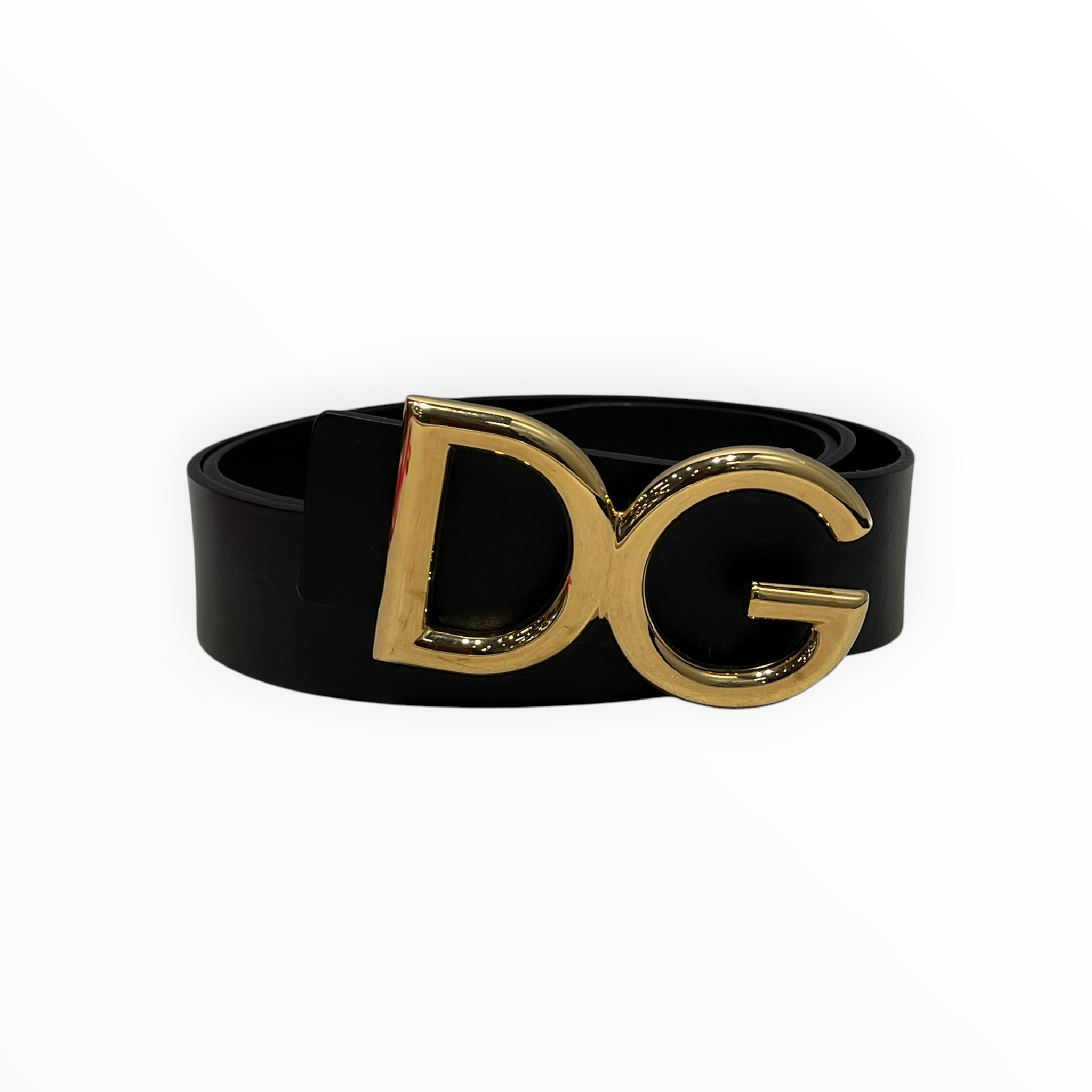 DOLCE&GABBANA/Belt/Leather/BLK/L's/GOLD DG LEATHER BELT view 1