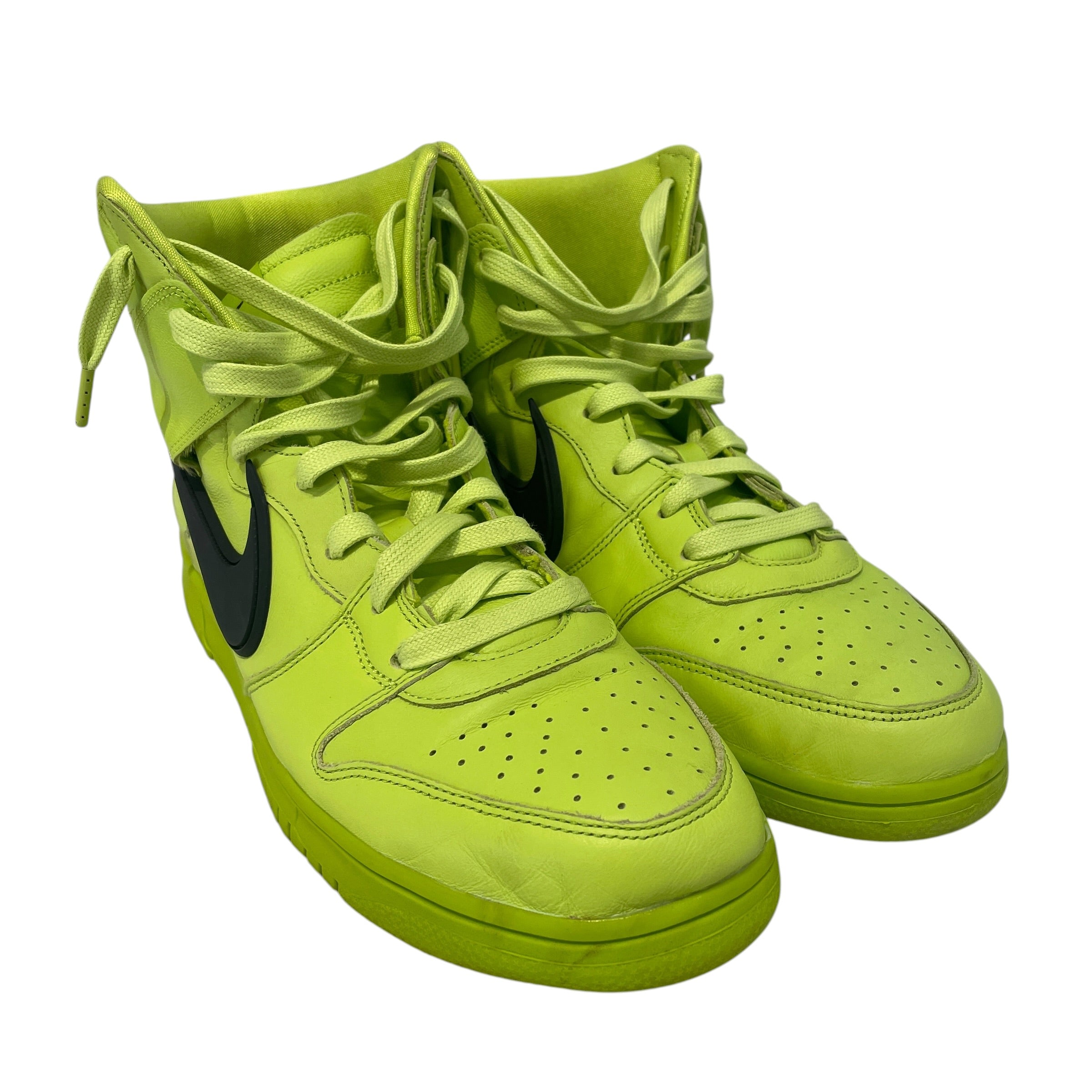 NIKE/AMBUSH/Hi-Sneakers/US 12/Leather/GRN/Dunk High Ambush Flash Lime view 1
