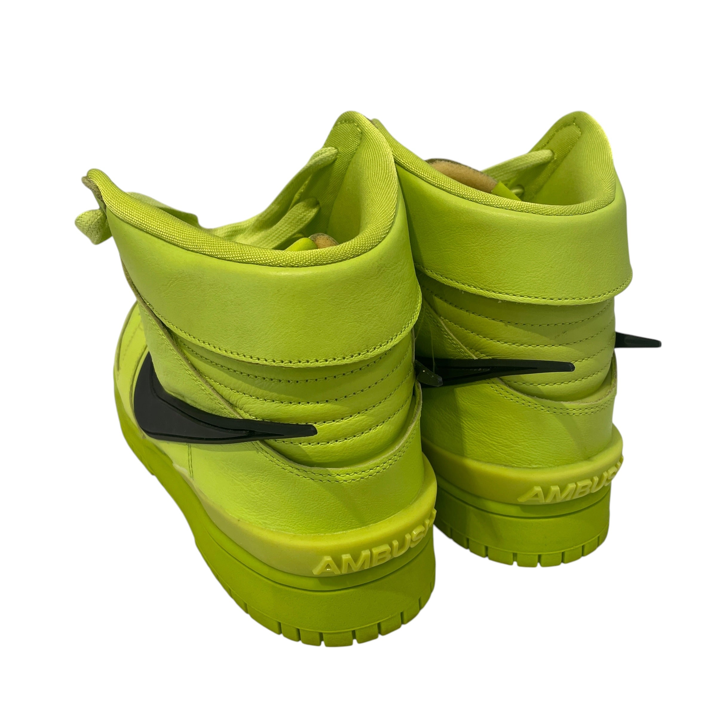 NIKE/AMBUSH/Hi-Sneakers/US 12/Leather/GRN/Dunk High Ambush Flash Lime view 2