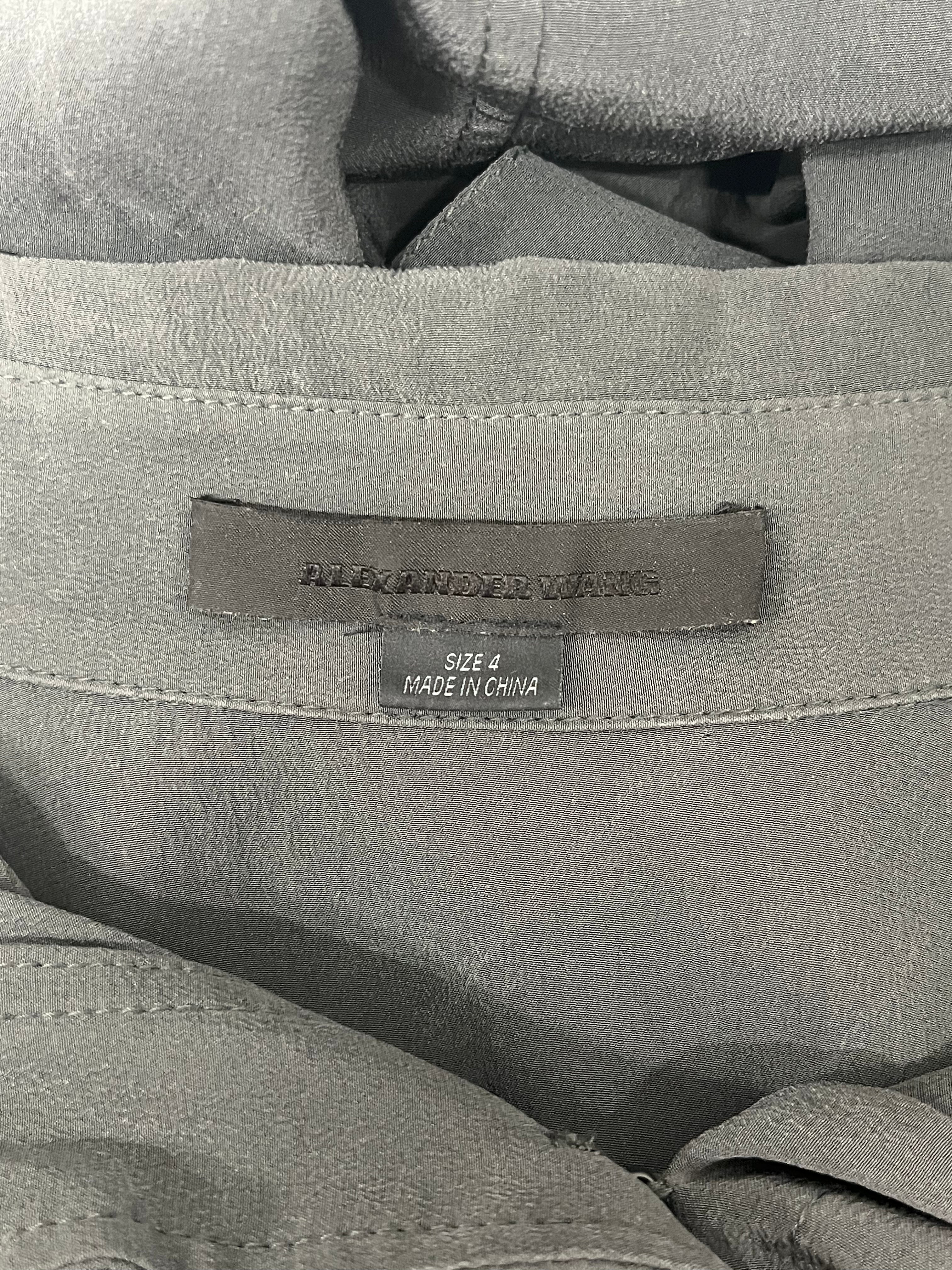 Alexander Wang/Flannel Shirt/4/Silk/GRY/ view 3
