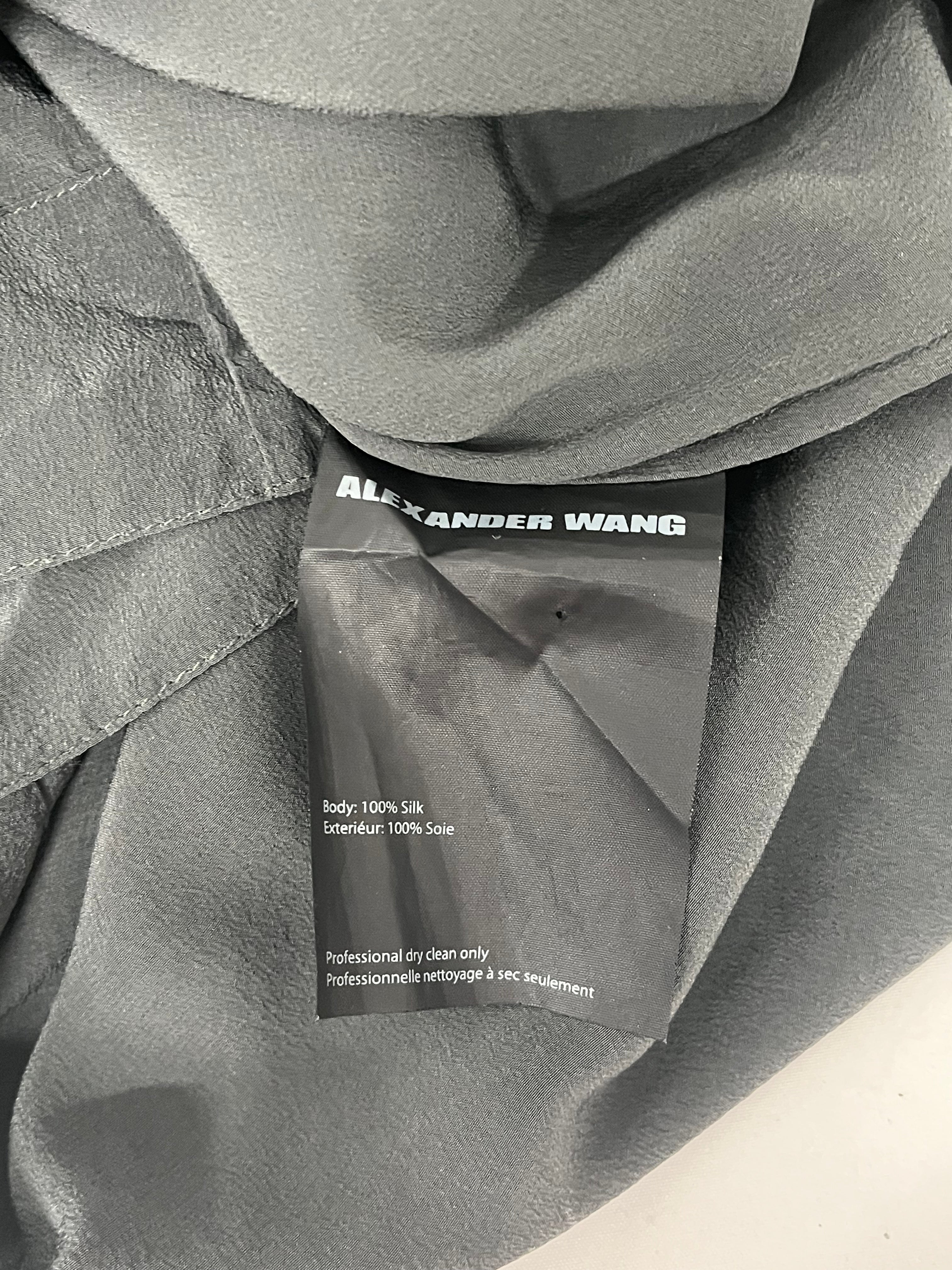 Alexander Wang/Flannel Shirt/4/Silk/GRY/ view 4
