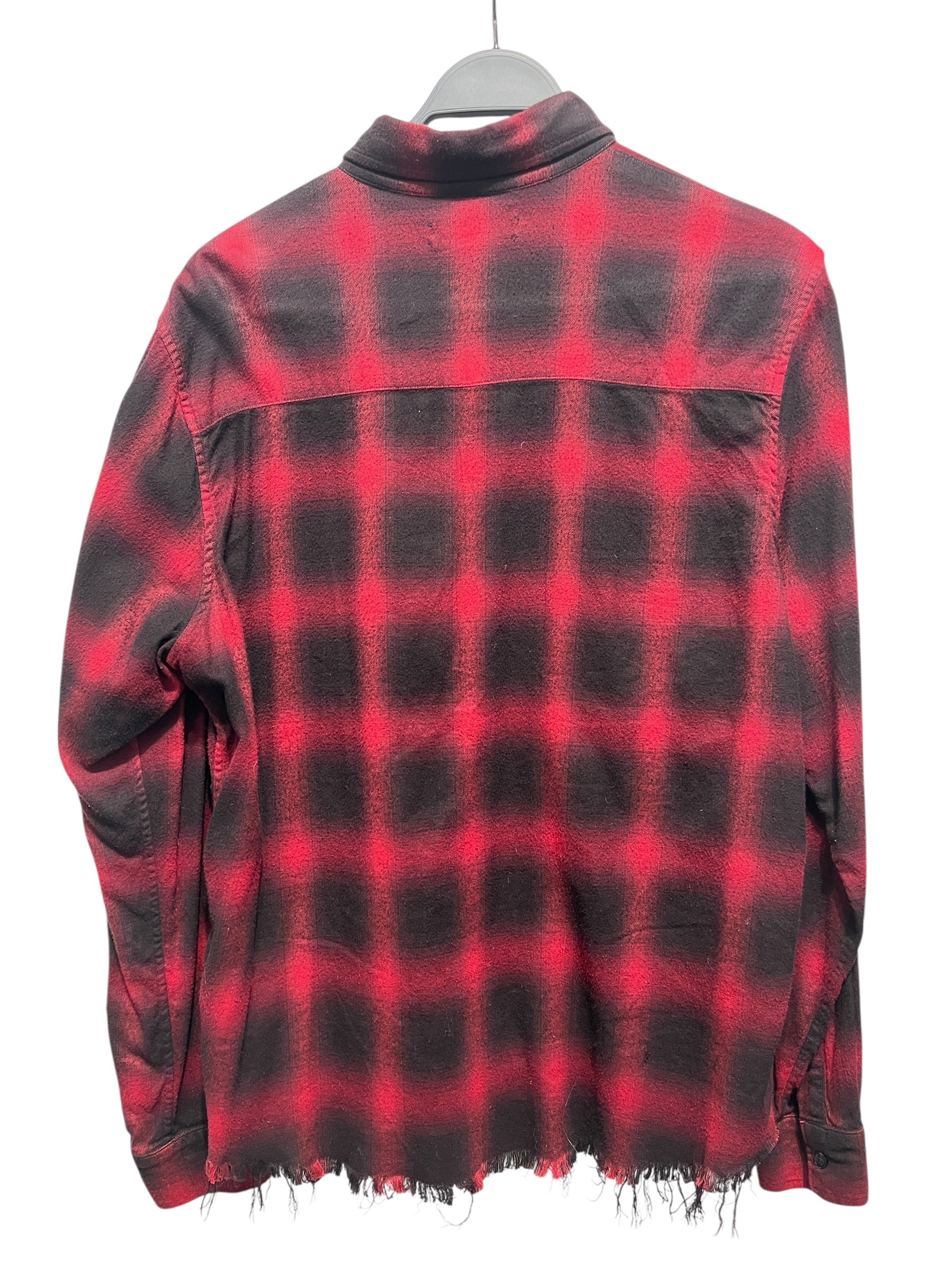 AMIRI/Flannel Shirt/M/Cotton/RED/Plaid/RAW HEM view 2