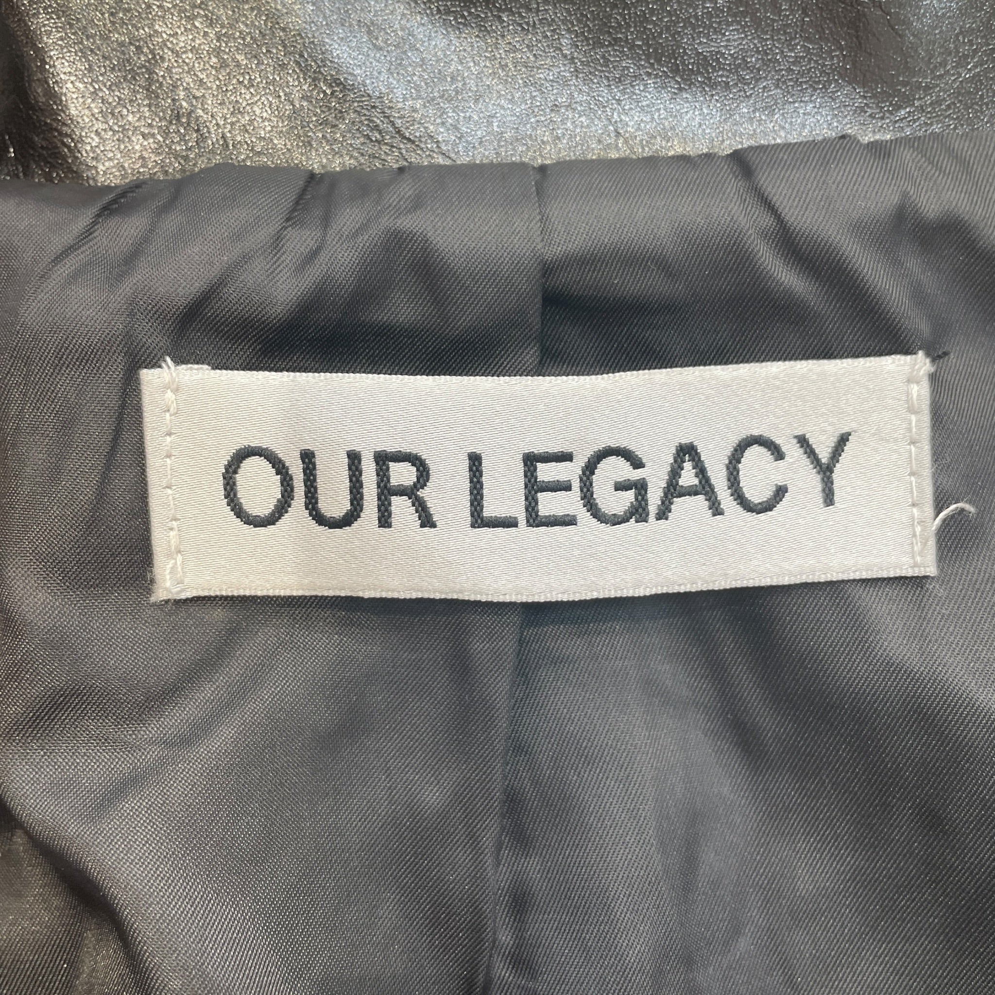 OUR LEGACY/Leather Jkt/44/Leather/BLK/ view 3