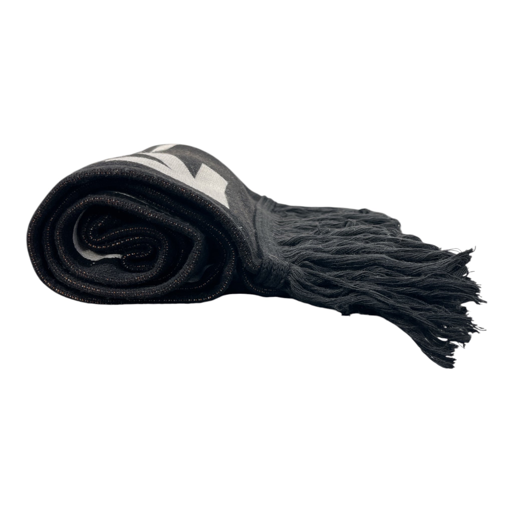 OFF-WHITE/Scarf/Graphic/Cotton/BLK/STRIPE LOGO BLACK AND WHITE view 1