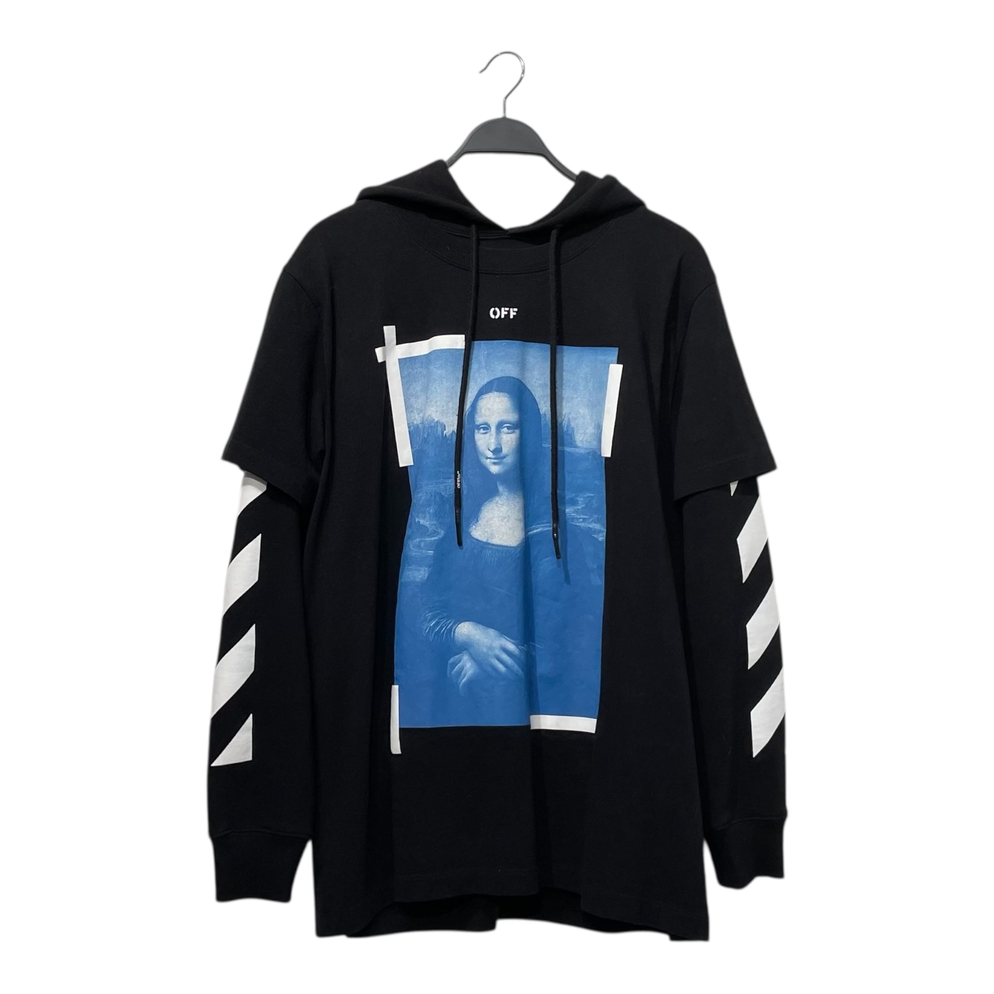 OFF-WHITE/Hoodie/S/Cotton/BLK/mona lisa blue pic view 1