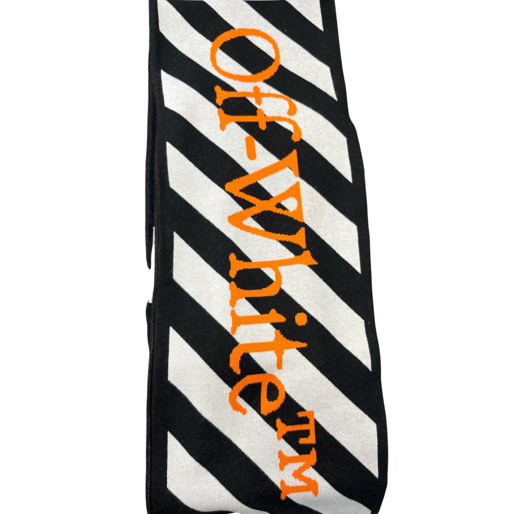 OFF-WHITE/Scarf/Graphic/Cotton/BLK/STRIPE LOGO BLACK AND WHITE view 4