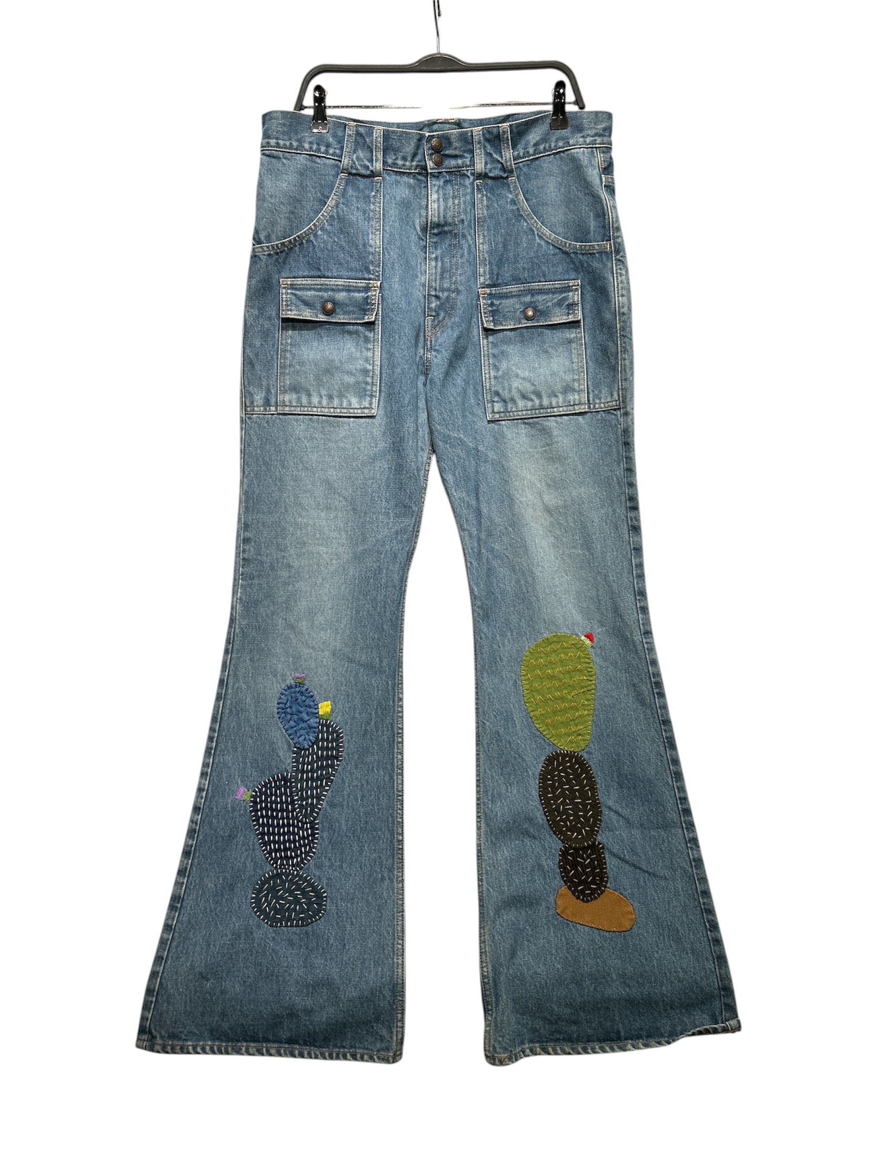 KAPITAL/Bootcut Pants/36/Denim/BLU/front pocket bootcut view 1