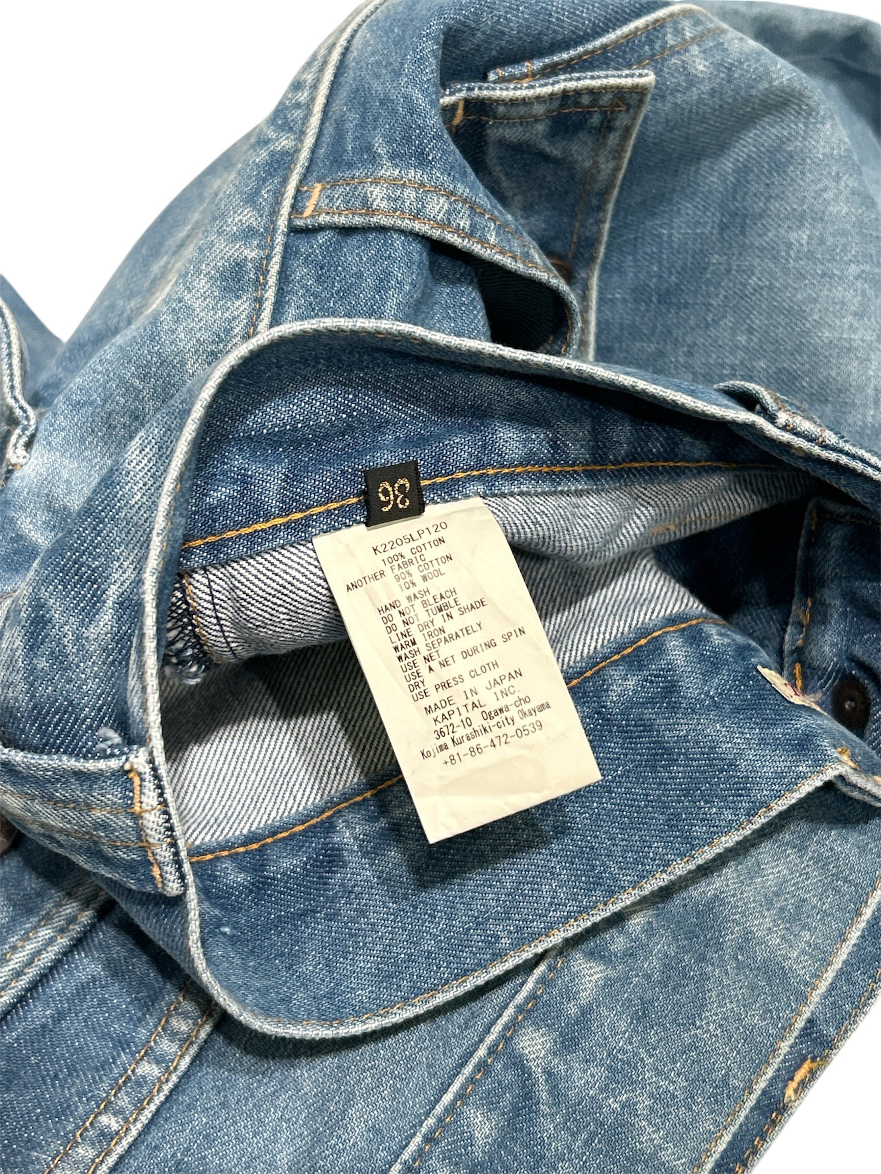 KAPITAL/Bootcut Pants/36/Denim/BLU/front pocket bootcut view 4
