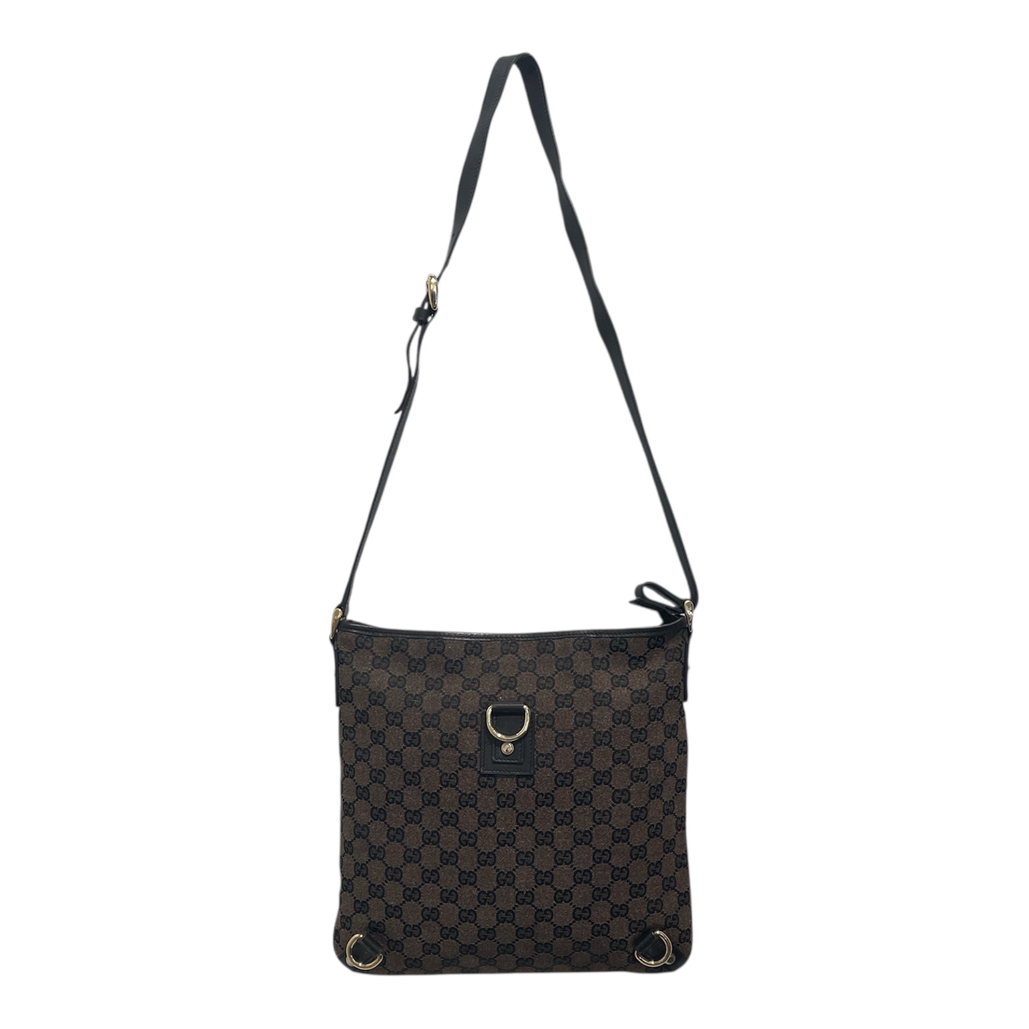 GUCCI/Cross Body Bag/Monogram/Cotton/BRW/GG CRYSTAL ABBEY view 1