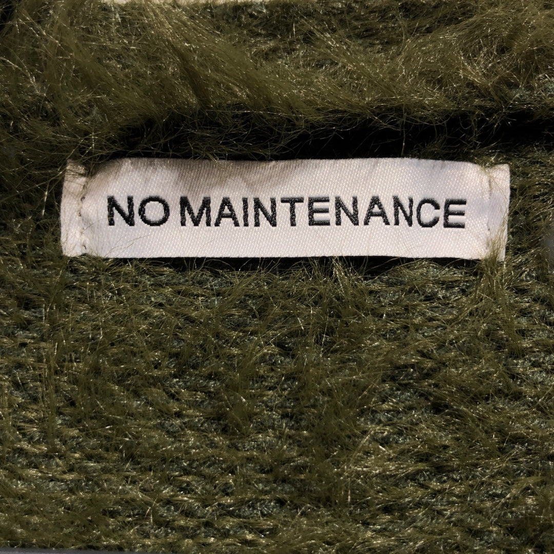 NO MAINTENANCE/Cardigan/XL/Polyester/GRN/furry green cardigan view 3